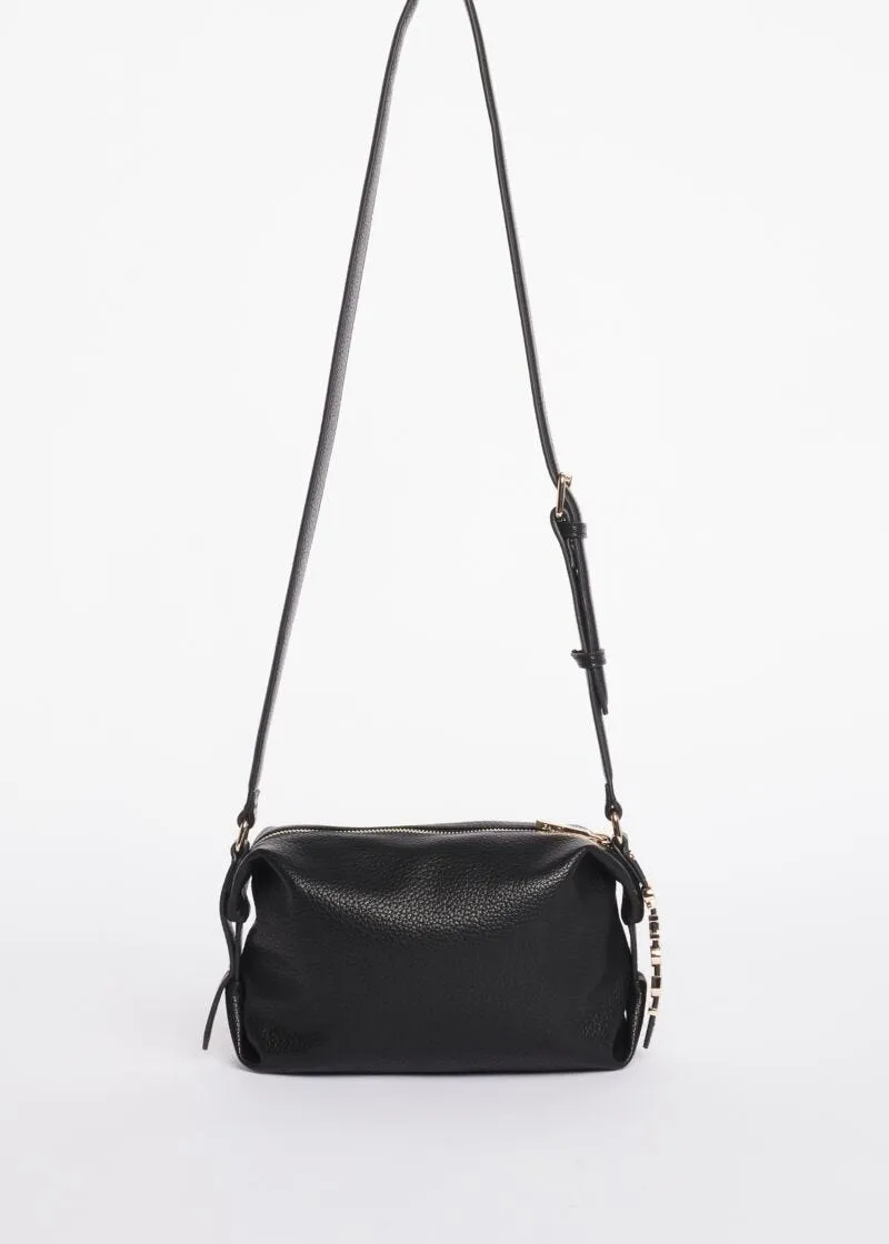 Borsa crossbody con lettering in metallo