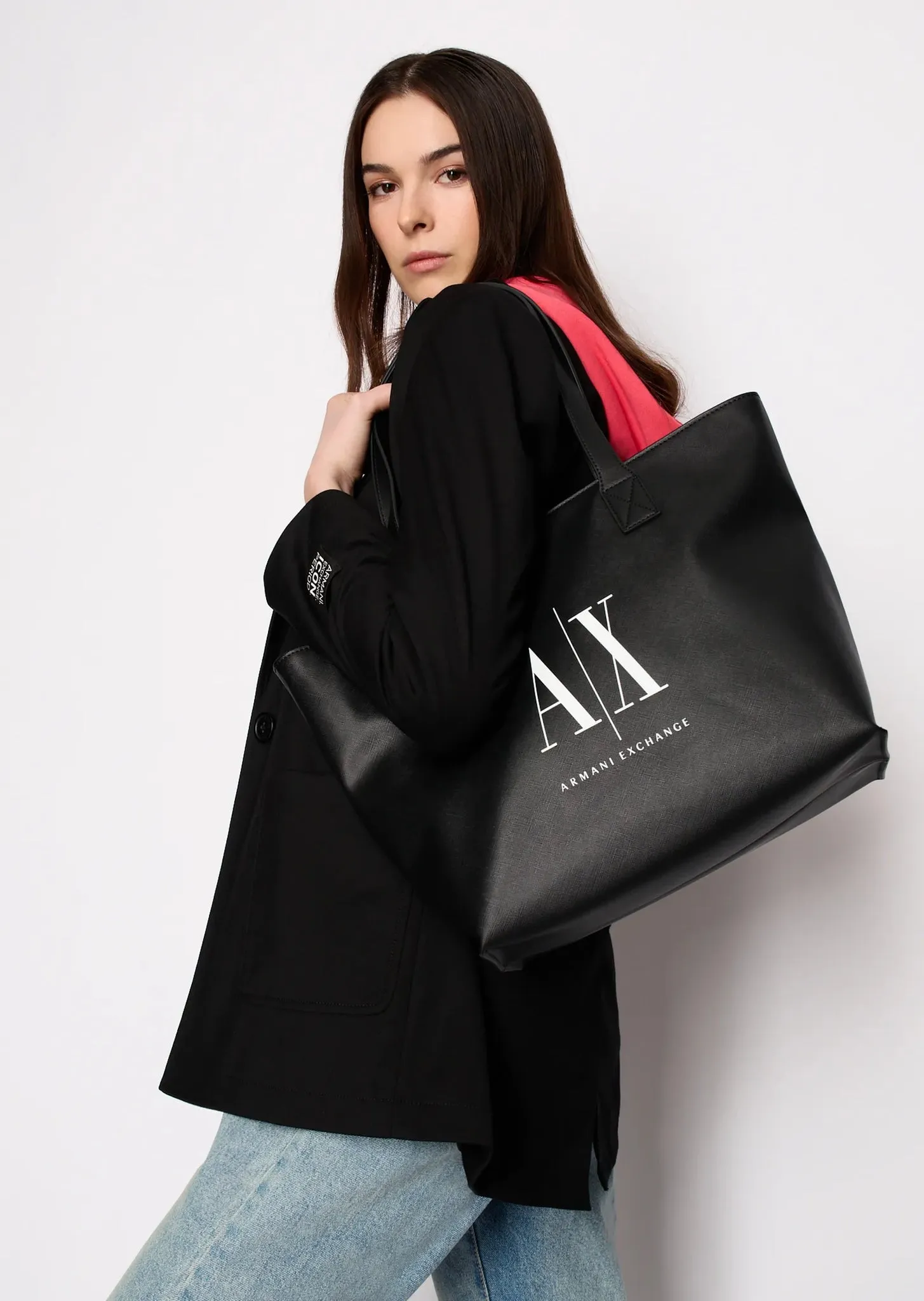 Borsa shopper a trapezio in materiale riciclato