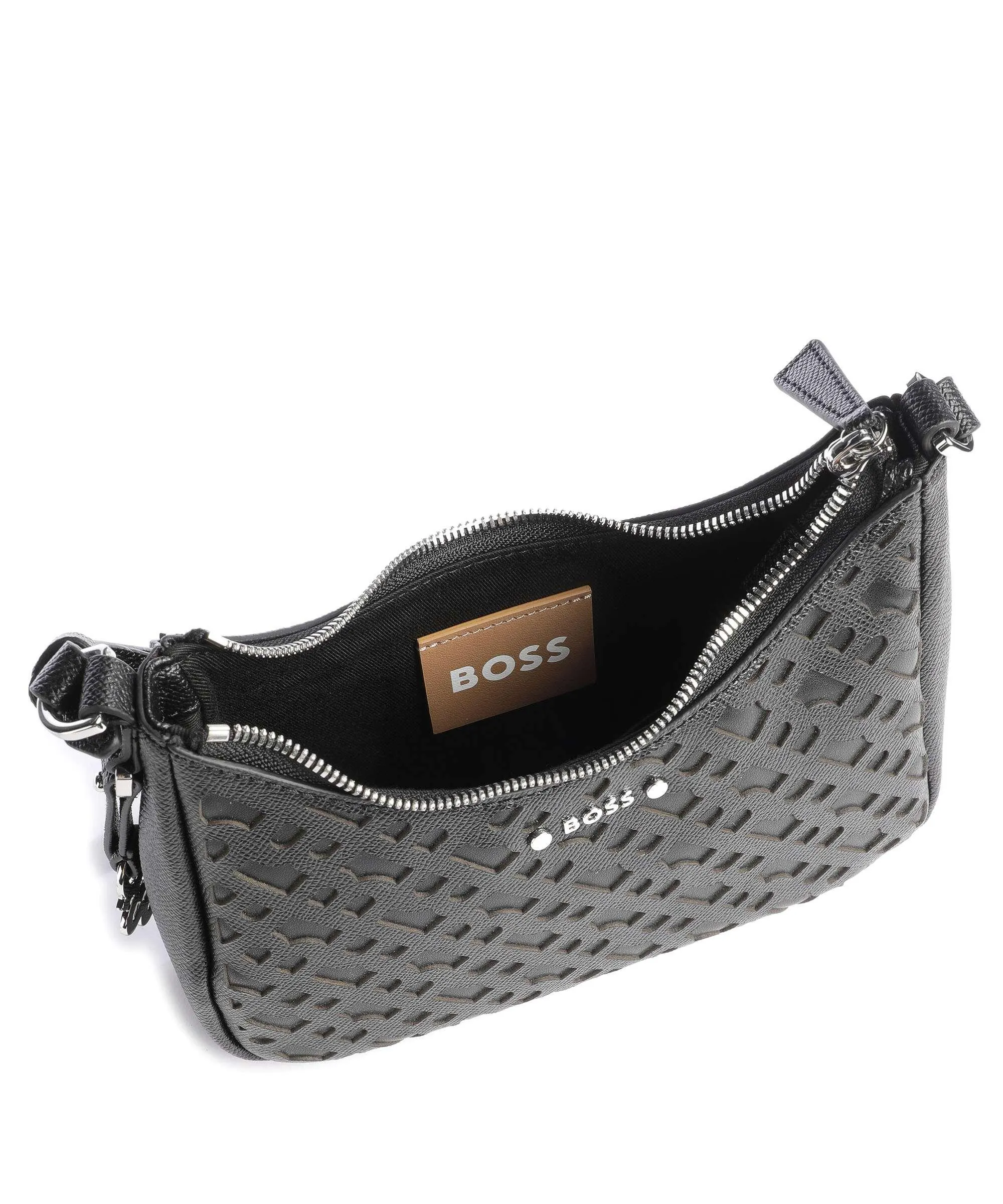  BOSS Cindy Borsa a spalla pelle di vacchetta grana nero  