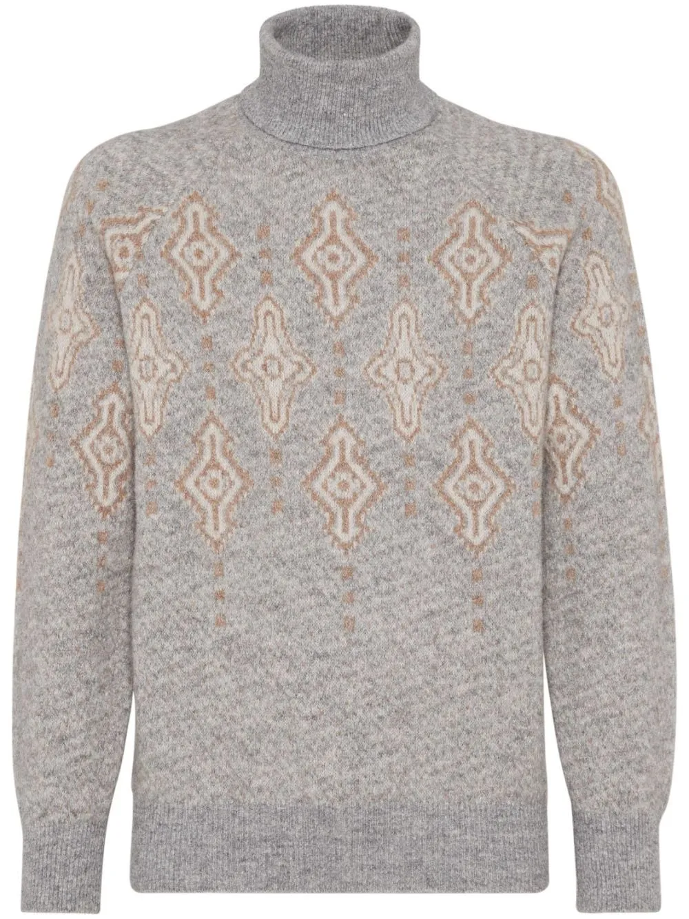 Brunello Cucinelli-Maglione con intarsi