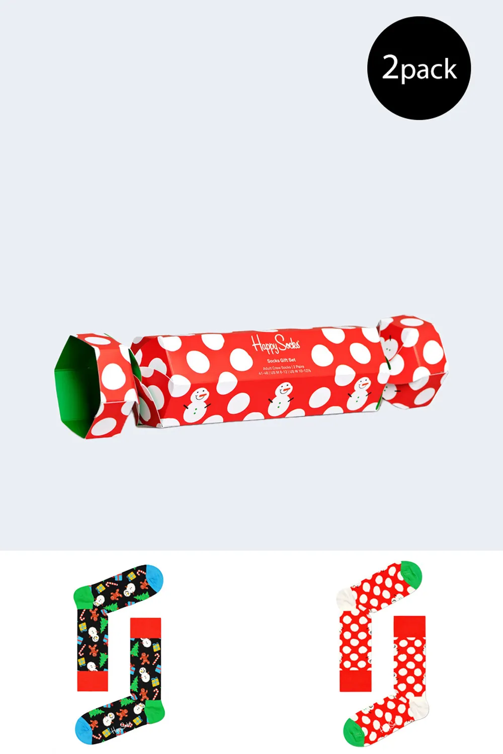 Calzini Happy Socks PACK BIG DOT SNOWMAN GIFT SET Rosso
