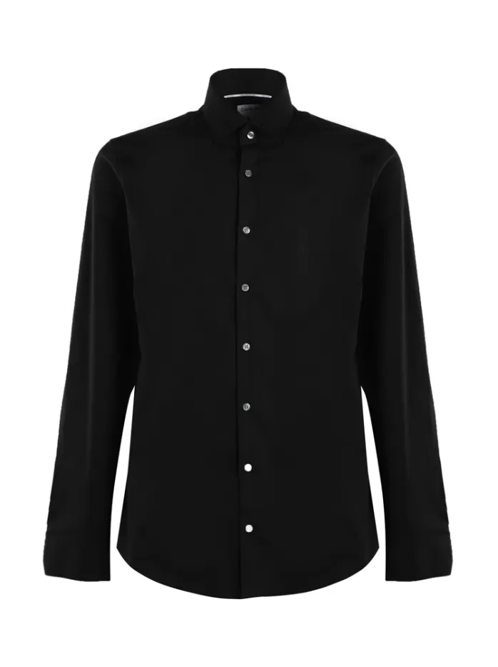 CAMICIA ADERENTE IN POPELINE ELASTICIZZATO