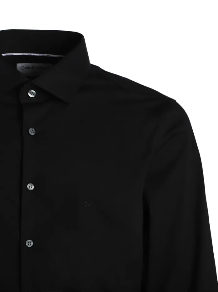 CAMICIA ADERENTE IN POPELINE ELASTICIZZATO