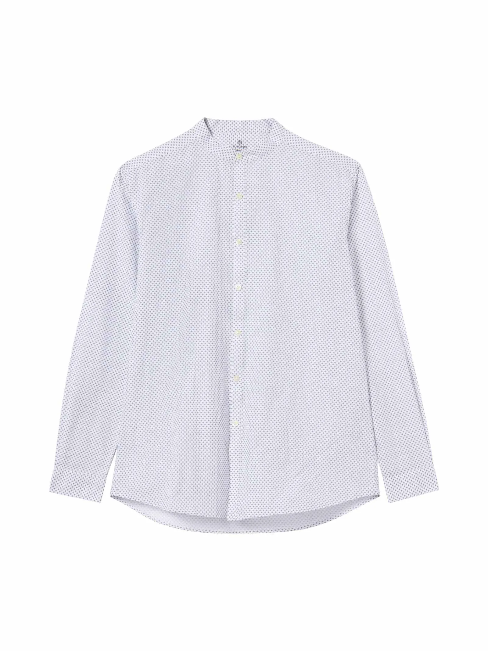 Camicia alla coreana in popeline di cotone stampato - Fant.Bleu