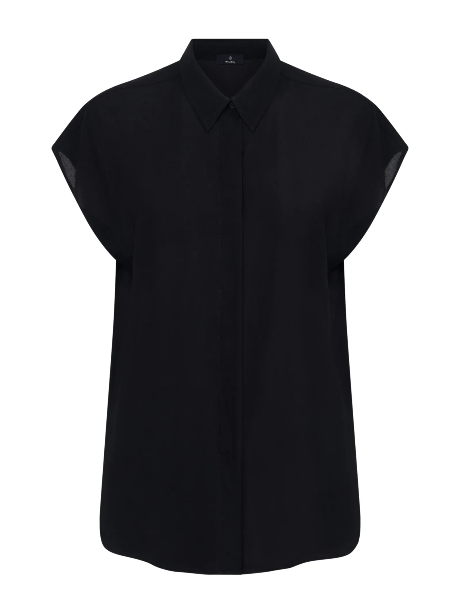 Camicia in mussola di EcoSeta - Nero