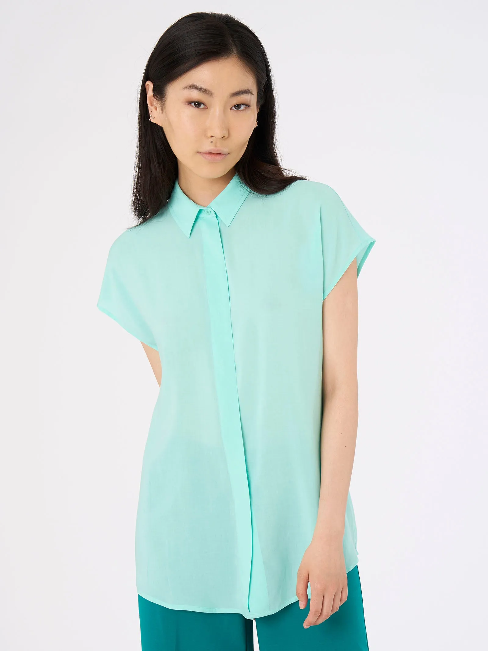 Camicia in mussola di EcoSeta - Nero