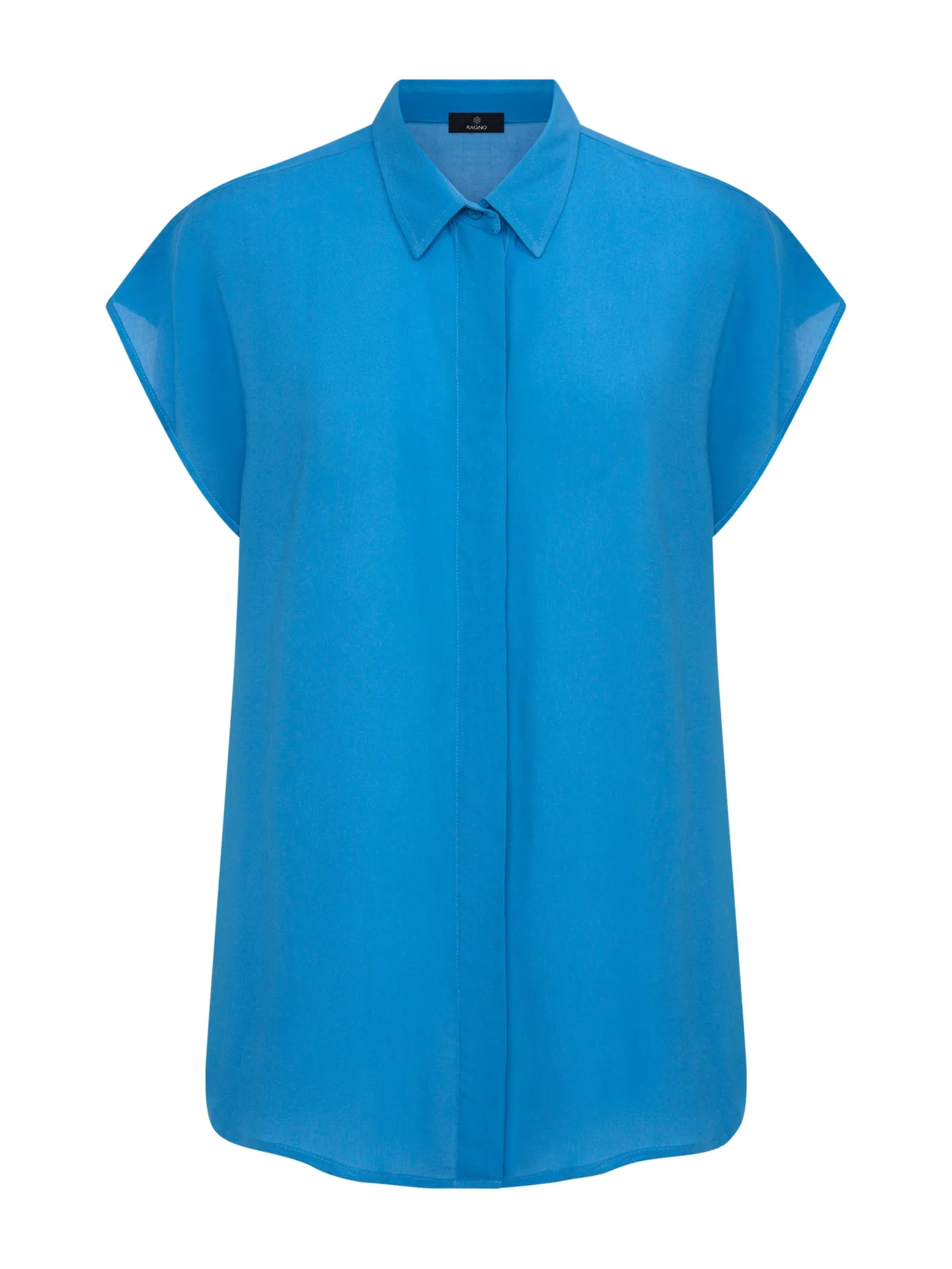 Camicia in mussola di EcoSeta - Vallarta Blue