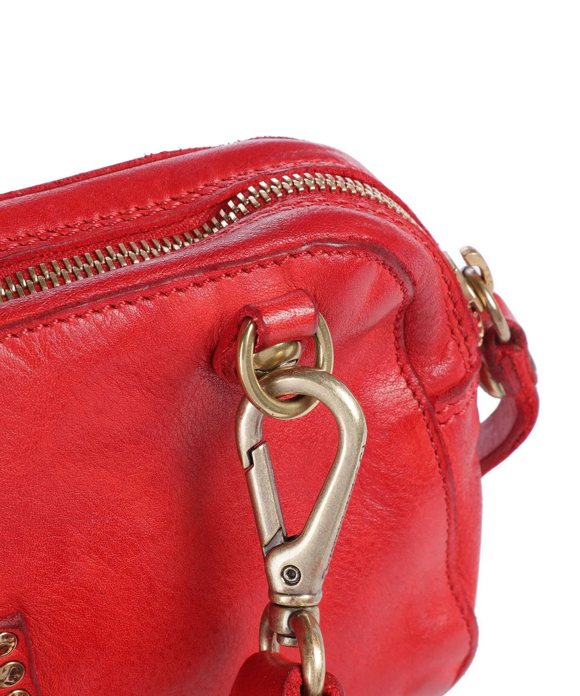  Campomaggi Borsa a tracolla pelle bovina rosso  