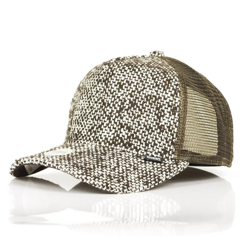 Cappellino Visiera Curva Uomo Thick Jute Hft Dark Brown/white/dark Brown