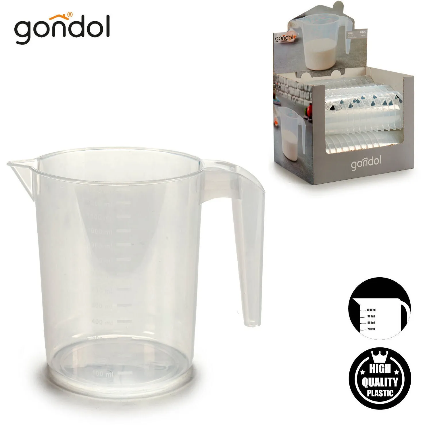 Caraffa dosatrice in plastica da 1,3 L - Gondol
