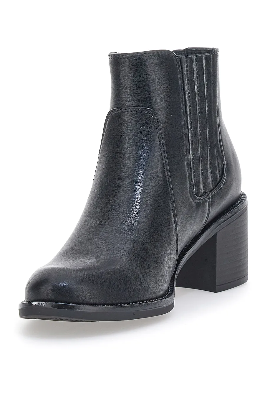 Chelsea Boots Neri con Tacco Cafè Cost 60055