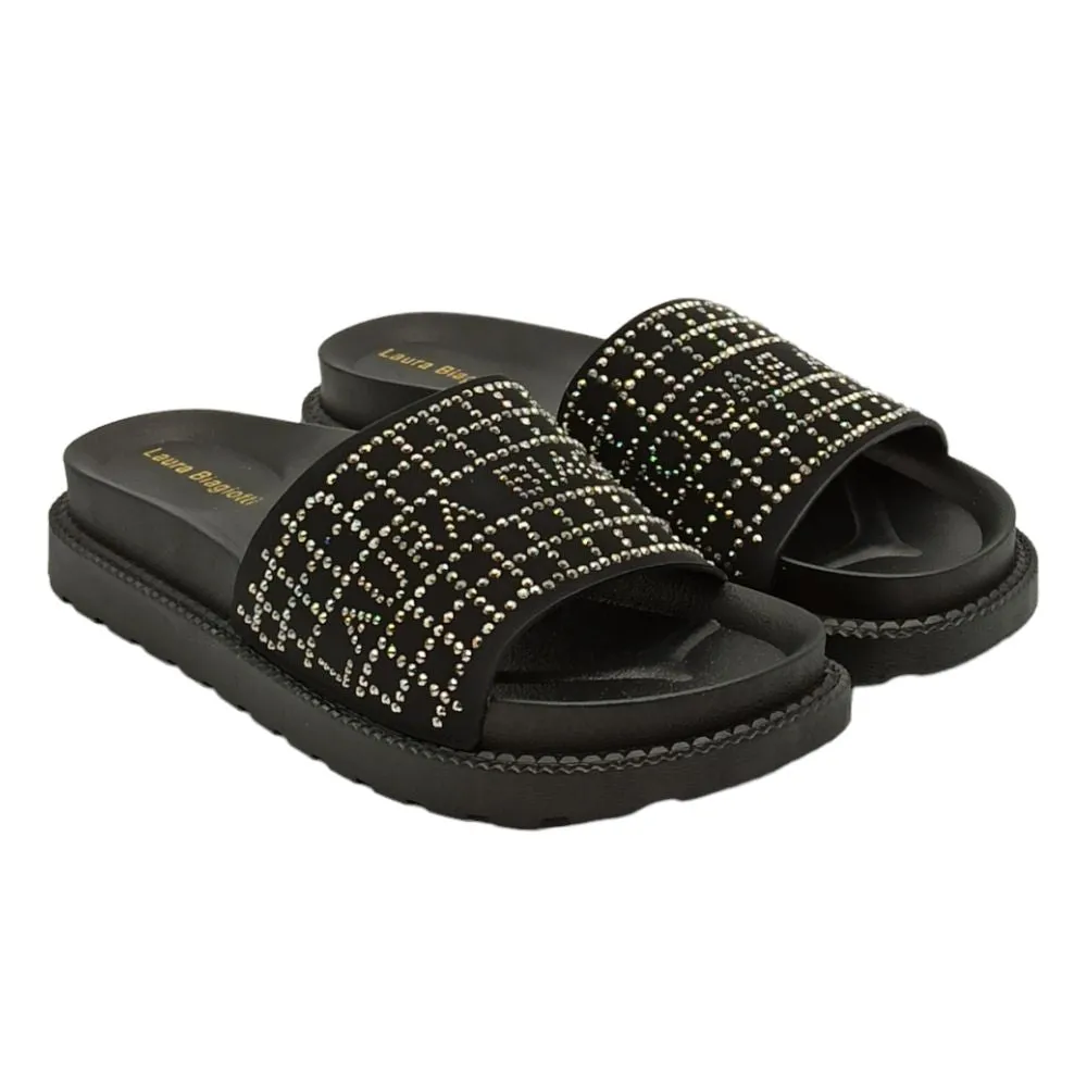 Ciabatta donna Laura Biagiotti 8180 nabuk black