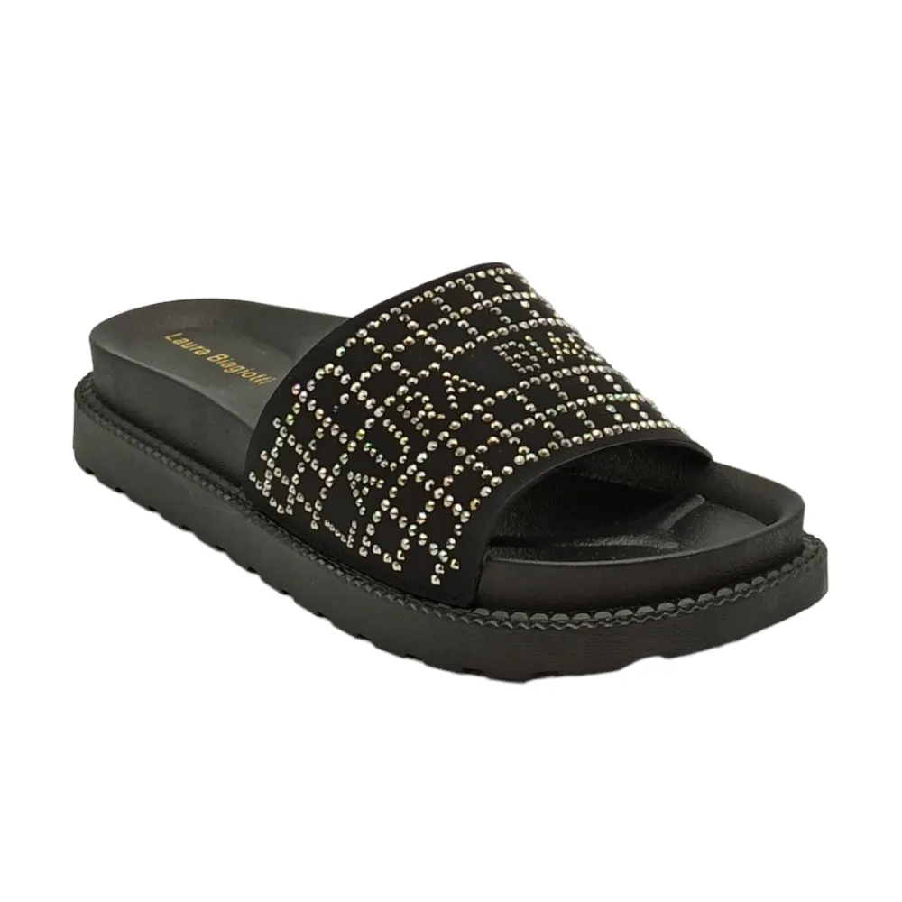 Ciabatta donna Laura Biagiotti 8180 nabuk black