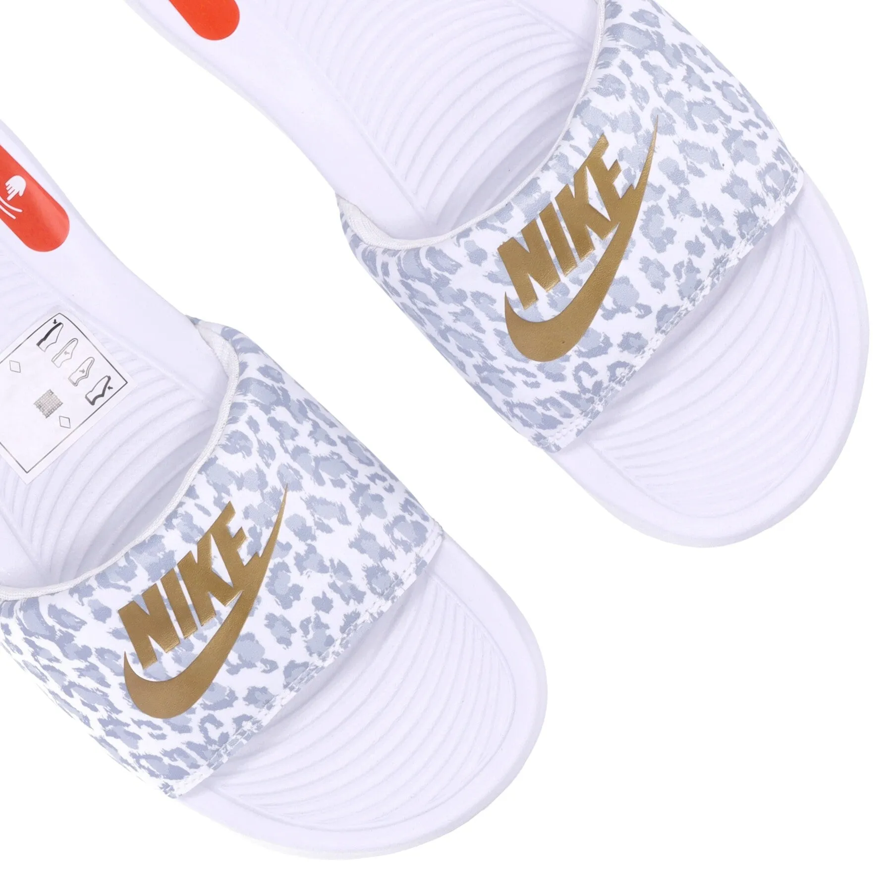 Ciabatte Donna W Victori One Slide Print White/metallic Gold/wolf Grey