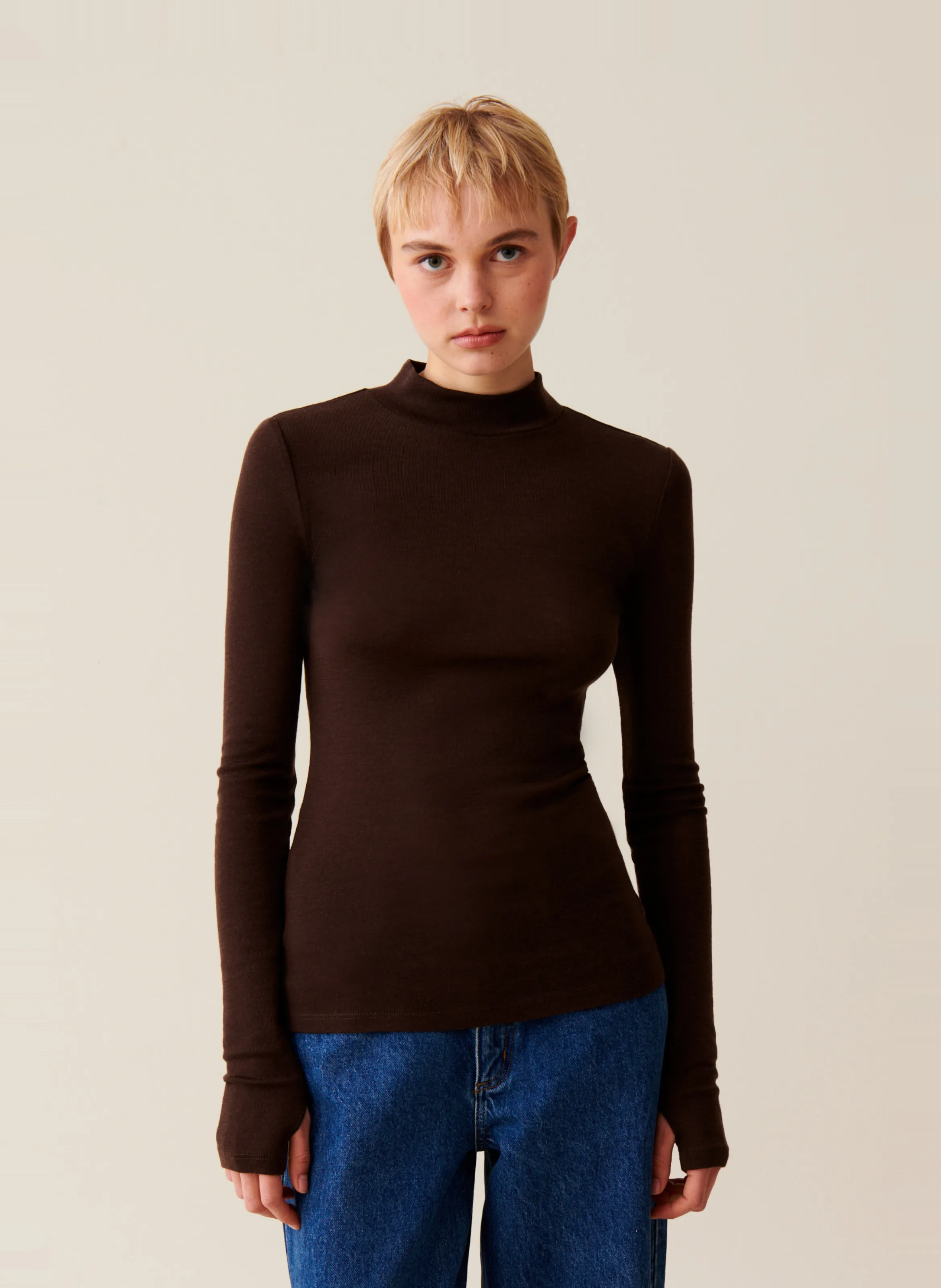 CLAUDIE PIERLOT   Maglia in lana a maniche lunghe | Marrone