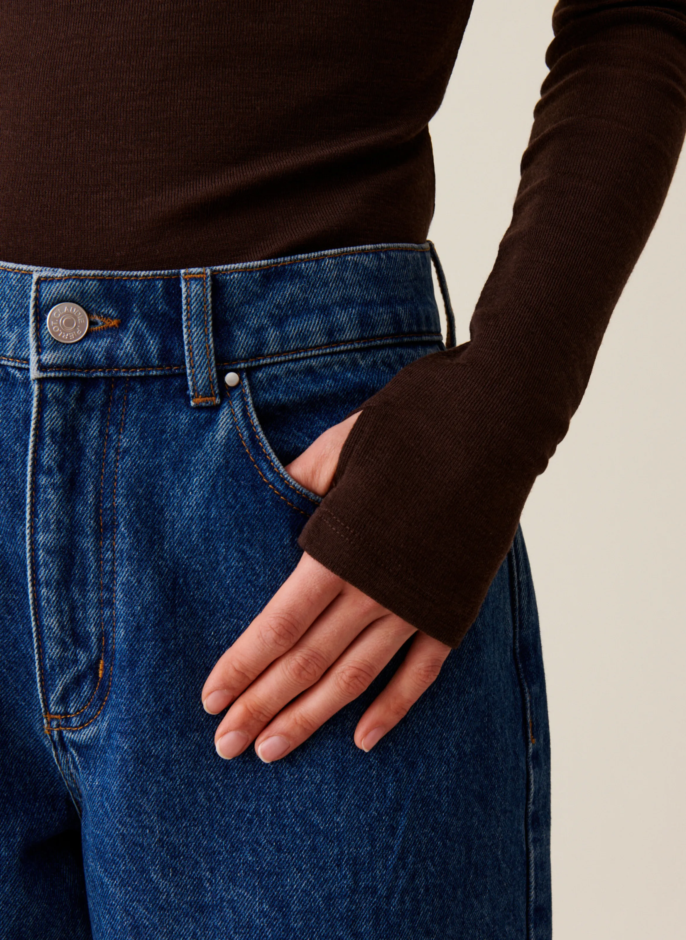  CLAUDIE PIERLOT   Maglia in lana a maniche lunghe | Marrone