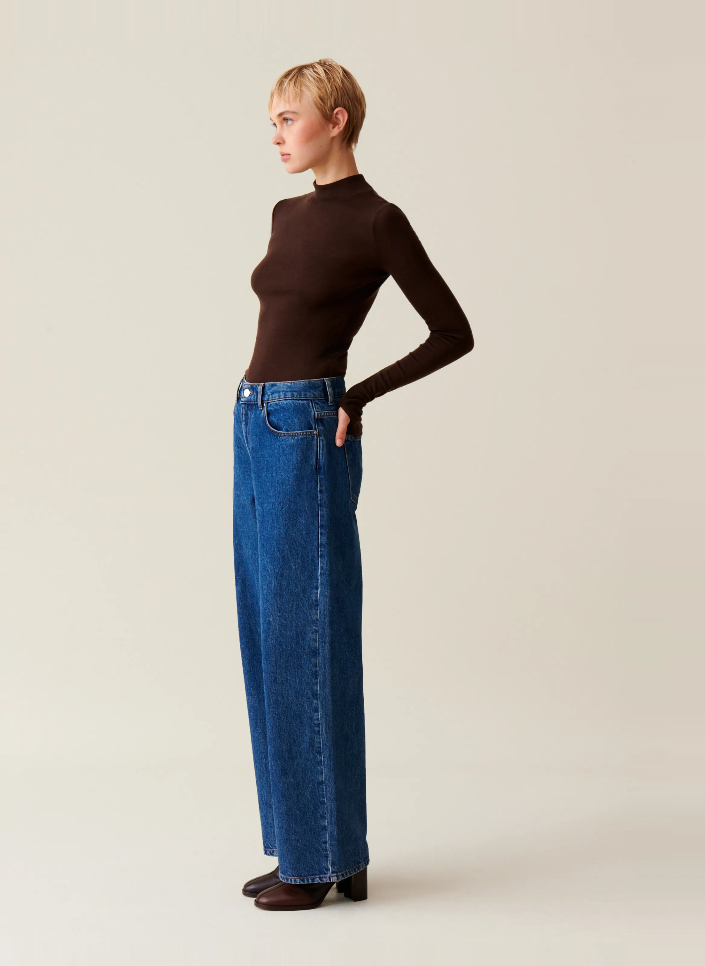  CLAUDIE PIERLOT   Maglia in lana a maniche lunghe | Marrone