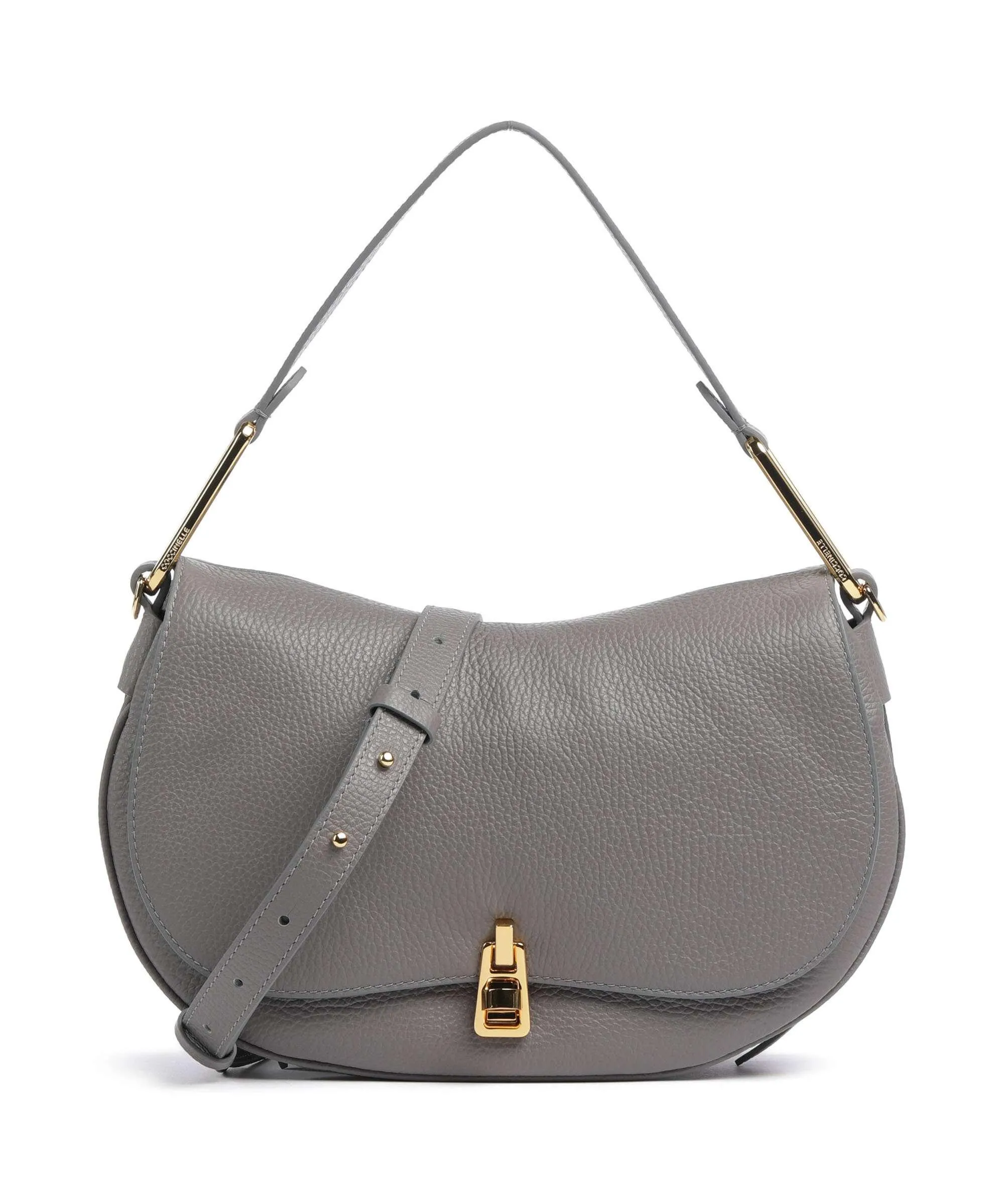  Coccinelle Magie Soft Borsa a spalla pelle di vacchetta grana grigio  