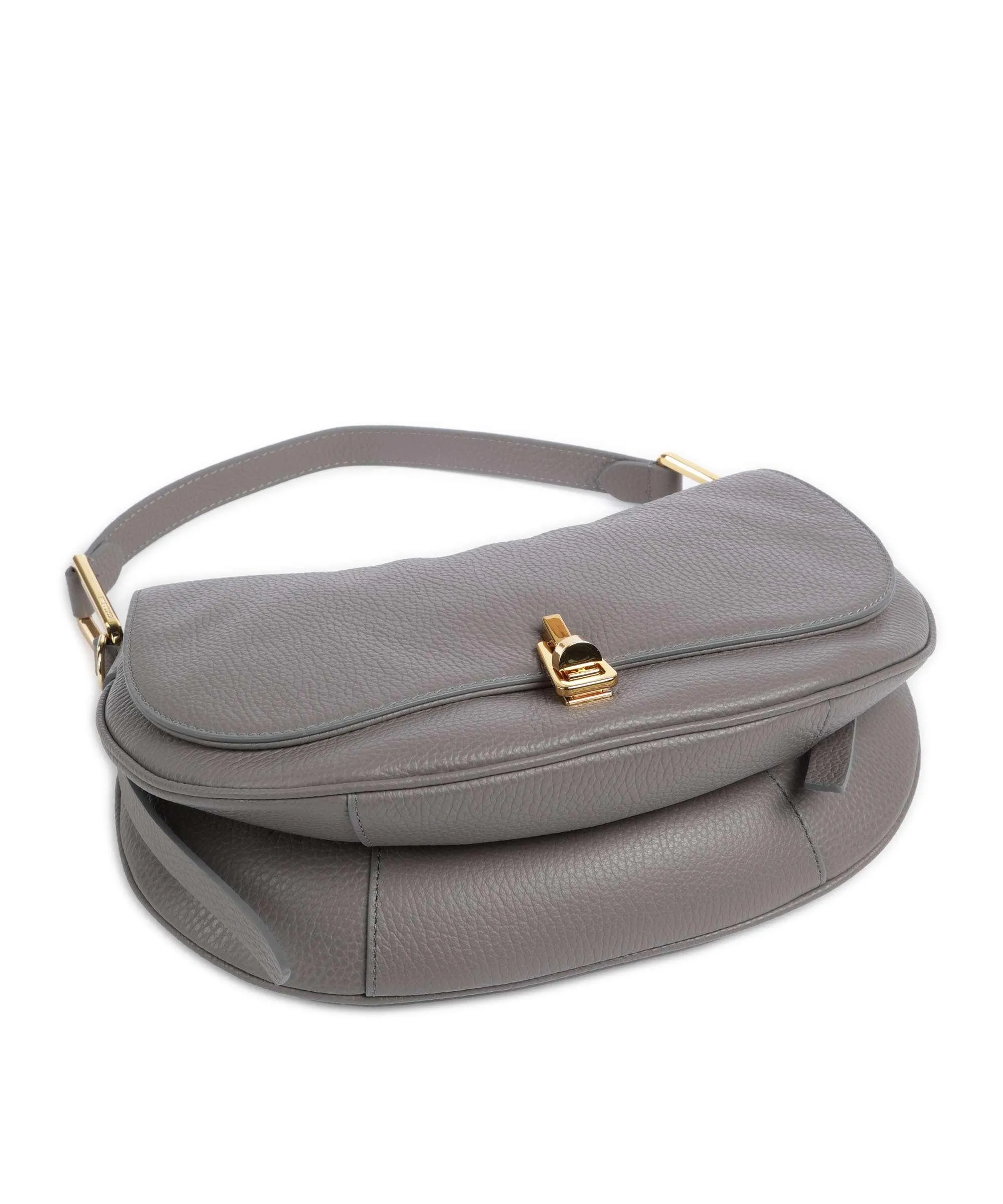  Coccinelle Magie Soft Borsa a spalla pelle di vacchetta grana grigio  