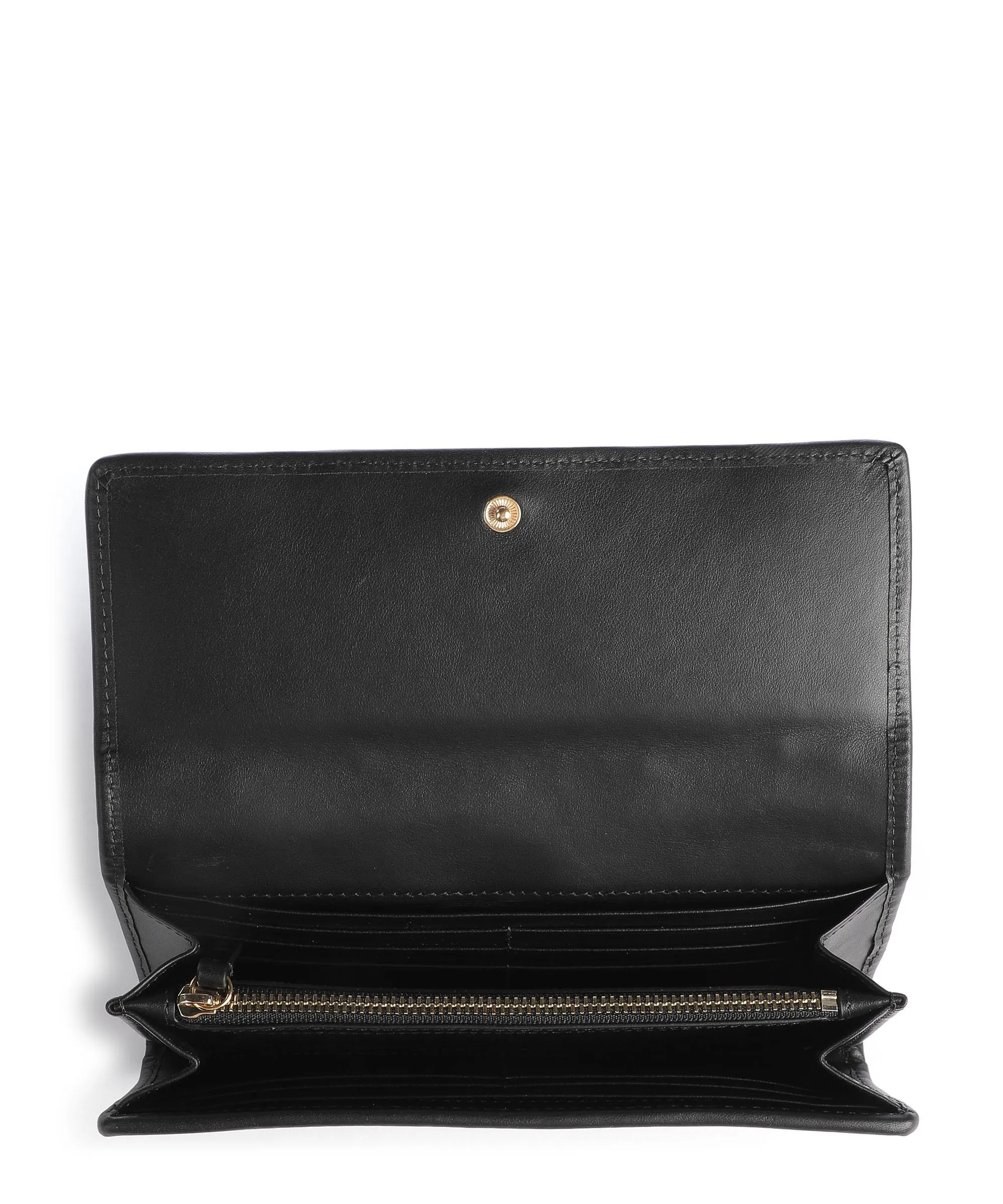  Coccinelle Metallic Goodie Portafoglio pelle a grana fine nero  