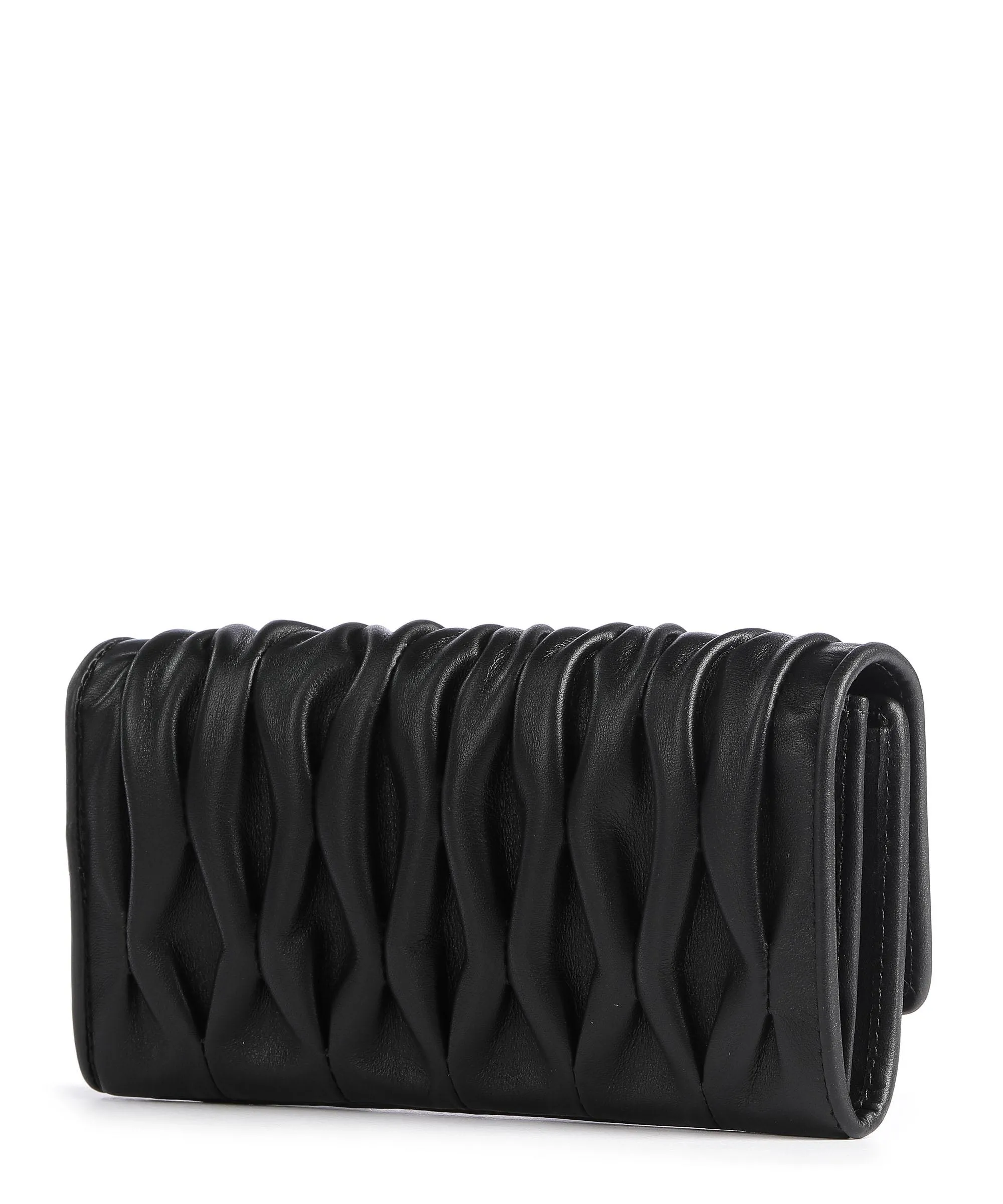  Coccinelle Metallic Goodie Portafoglio pelle a grana fine nero  