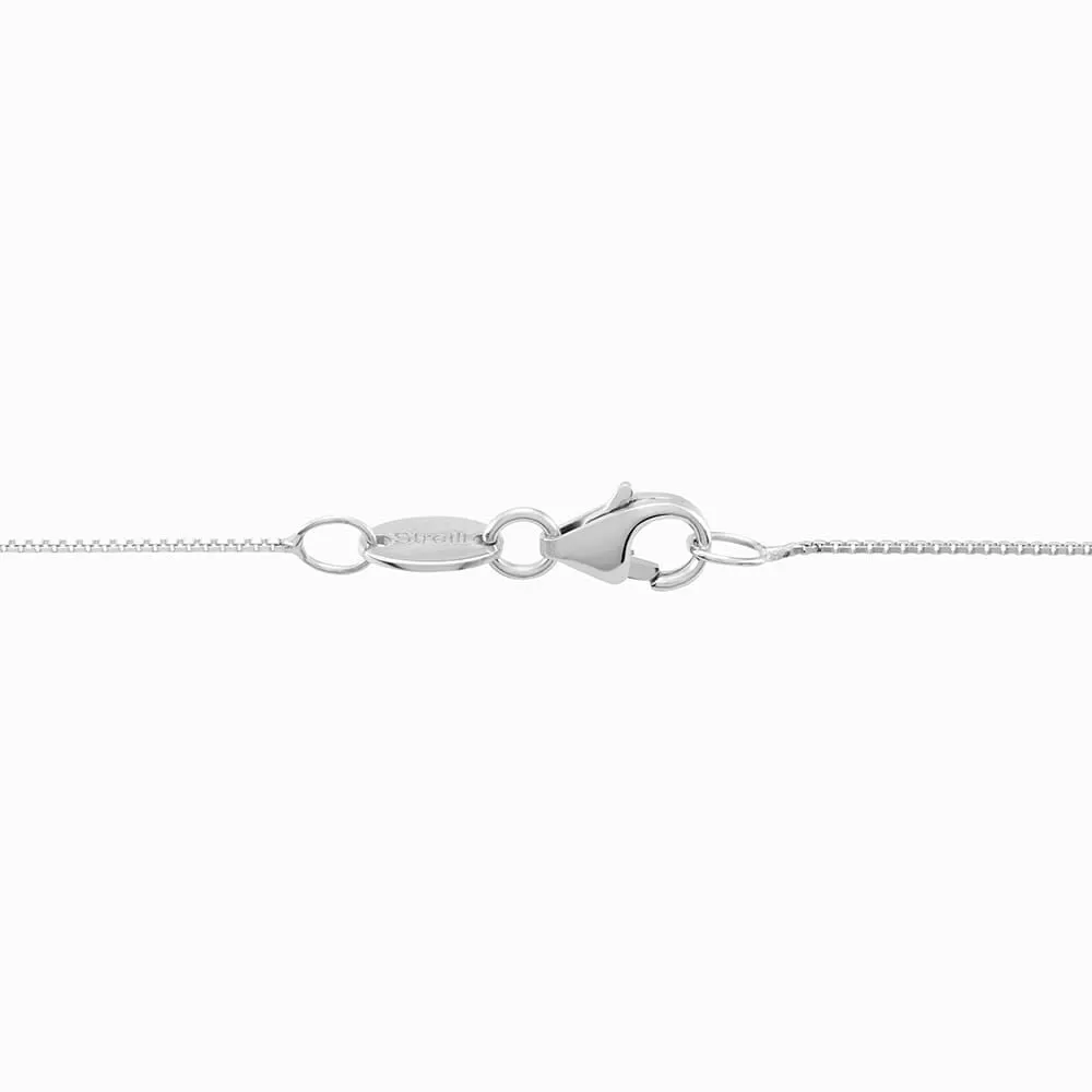 Collana Gold Pearls Oro Bianco 750/1000 Maglia Veneziana Perla D'Acqua Dolce Bianco Diamante Bianco 0,12 ct 42 cm 1629106