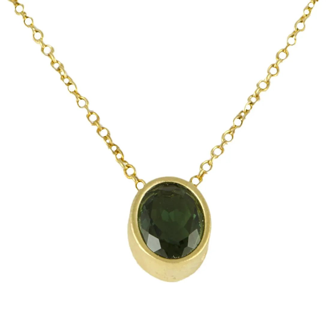 COLLANA IN ARGENTO PLACCATO ORO CON DIAMANTE CT 0,005 E QUARZO IDROTERMALE