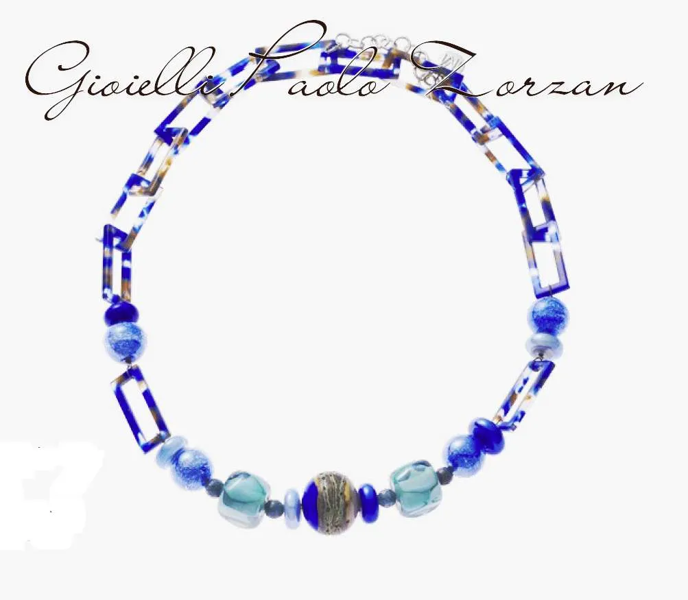 Collana Murrina girocollo tonalita’ blu’ GM0215.12