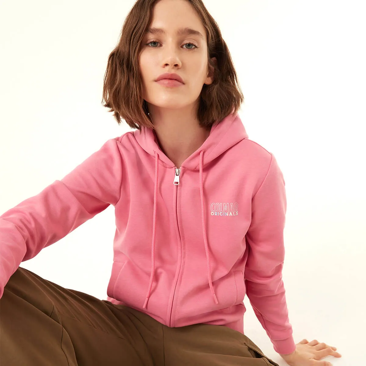 Colmar originals felpa donna topic rosa marzapane