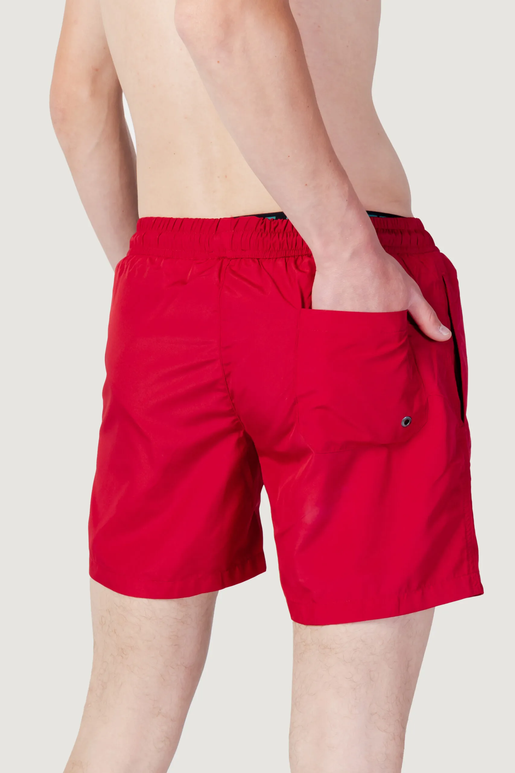 Costume da bagno Trussardi Beachwear logo laterale Rosso