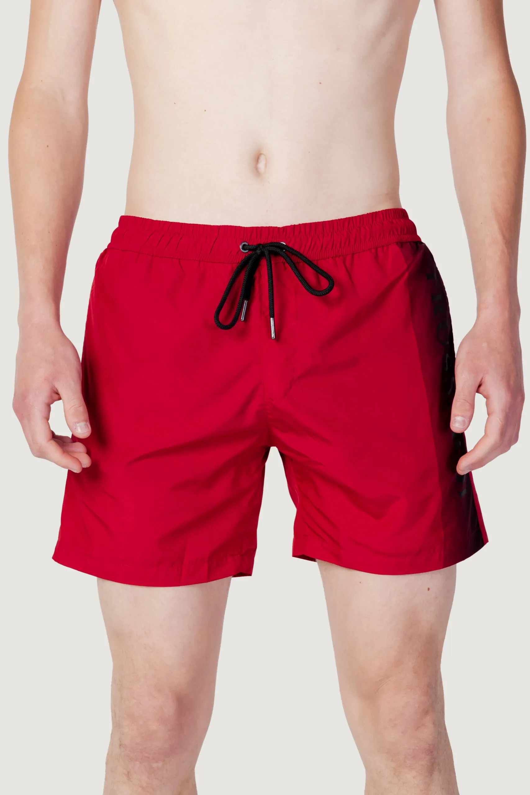 Costume da bagno Trussardi Beachwear logo laterale Rosso