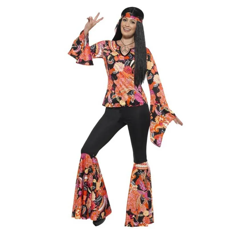 Costume hippy multicolore per una donna