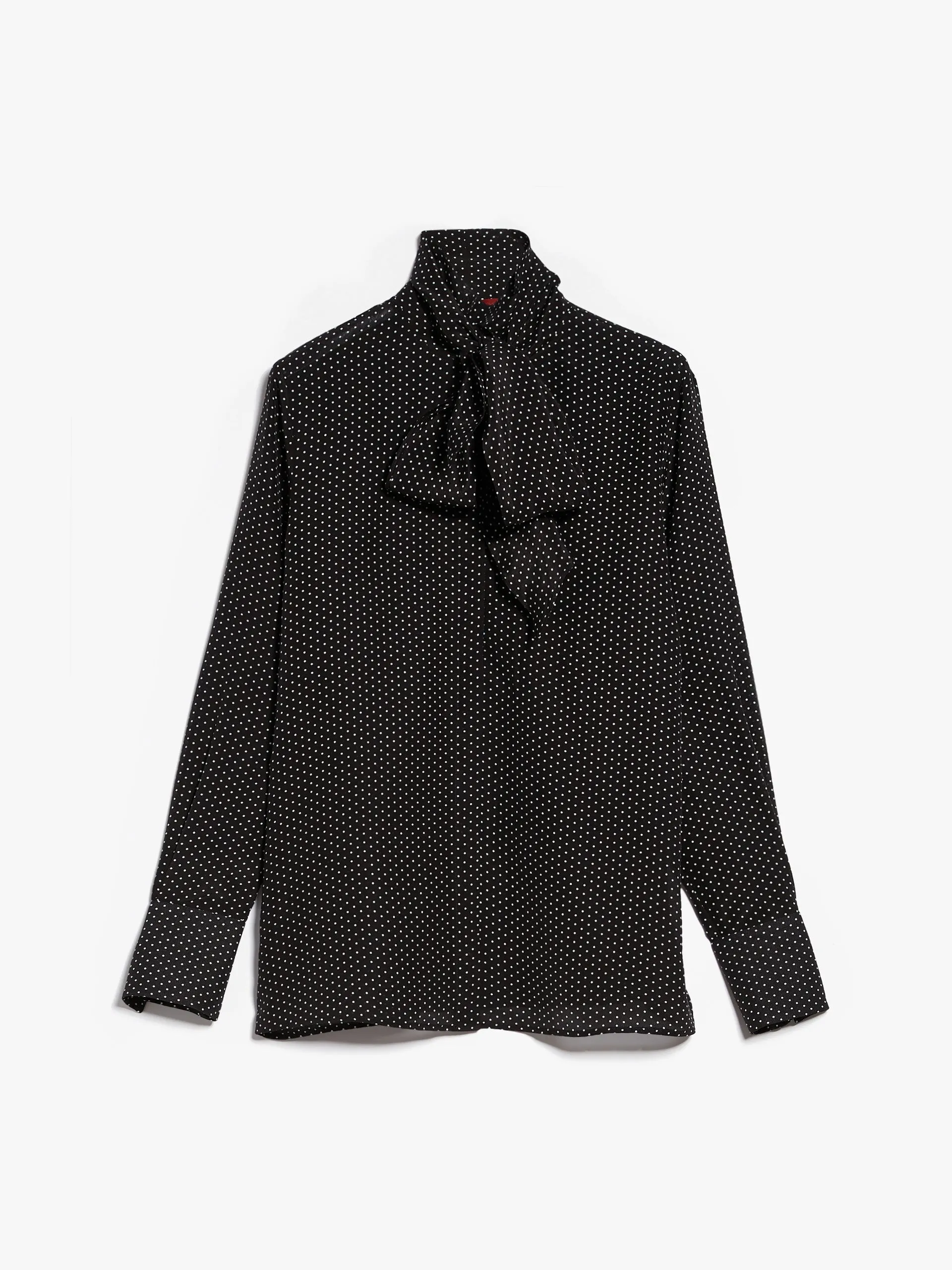 Crepe Shirt with Pattern / Black