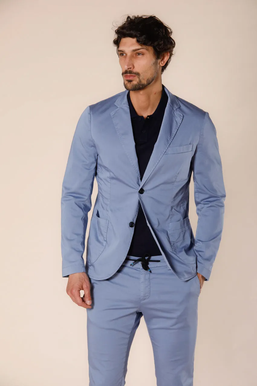 Da Vinci Travel blazer homme en satin techno travel stretch avec détails régulier