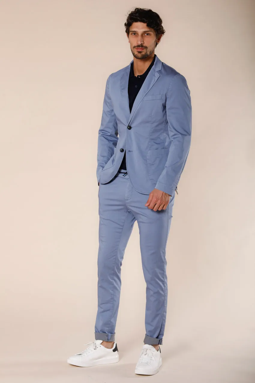 Da Vinci Travel blazer homme en satin techno travel stretch avec détails régulier