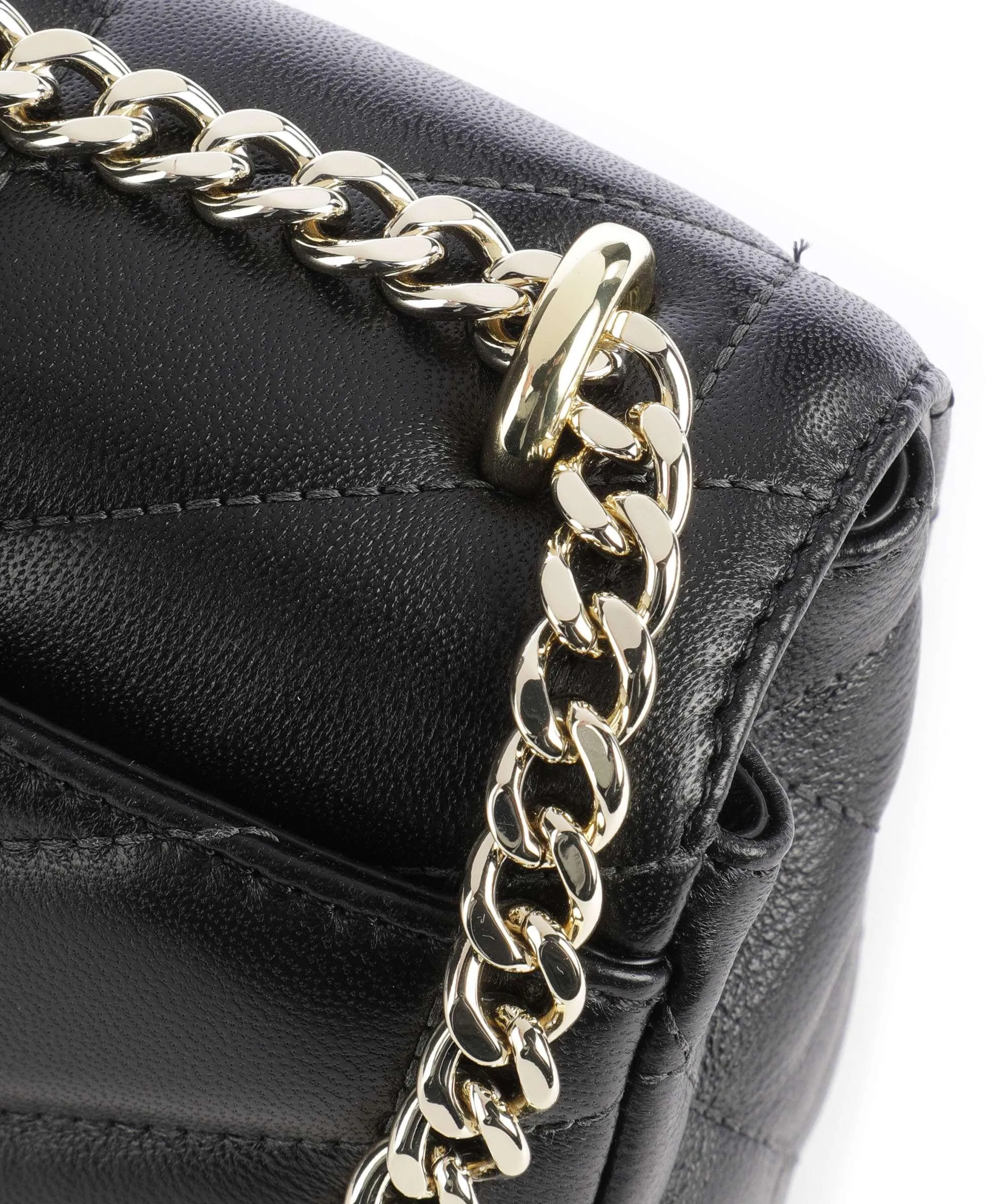  DKNY Beau Borsa a spalla cuoio di agnello nero  
