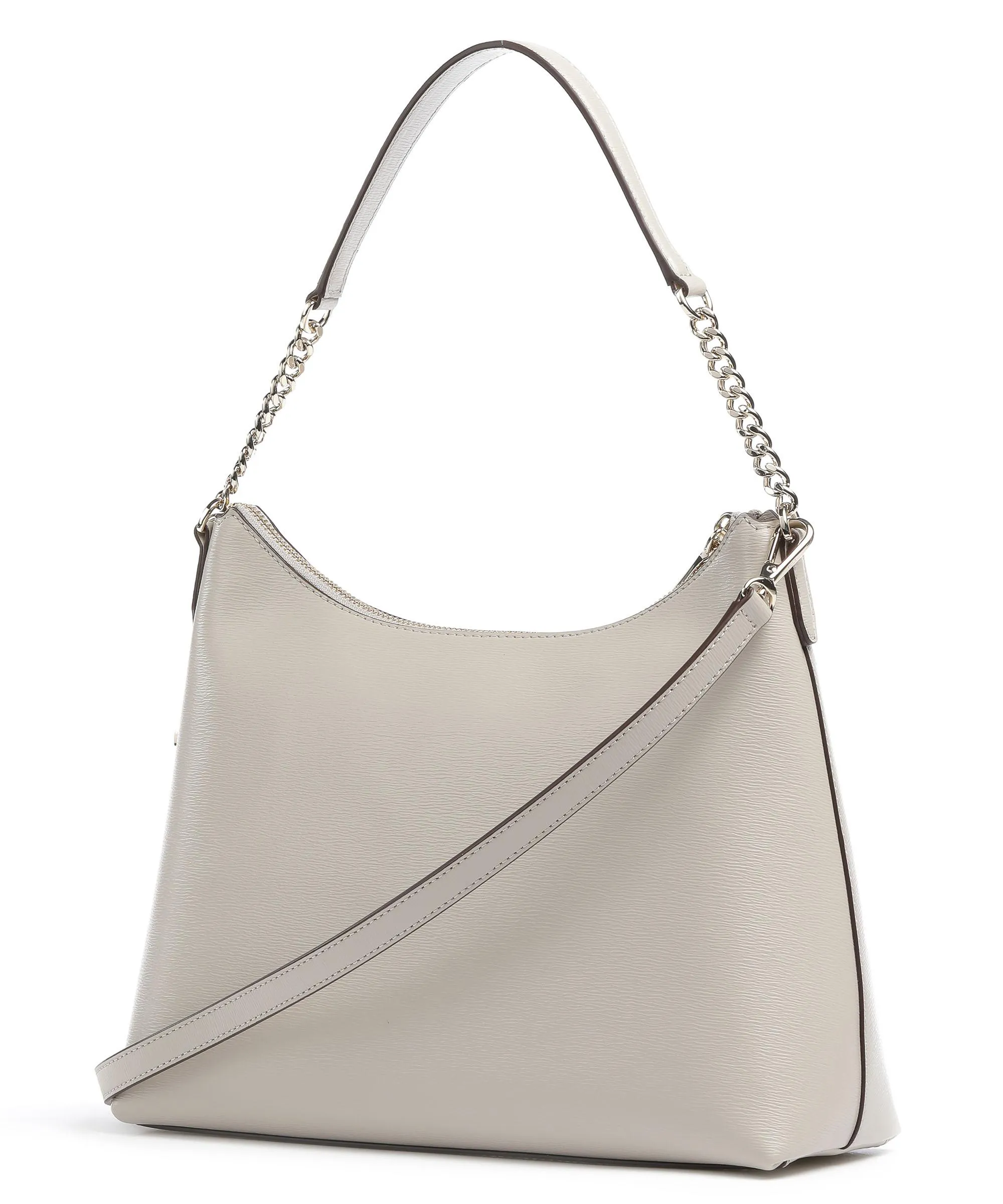  DKNY Bryant Borsa hobo pelle di vacchetta saffiano grigio chiaro  