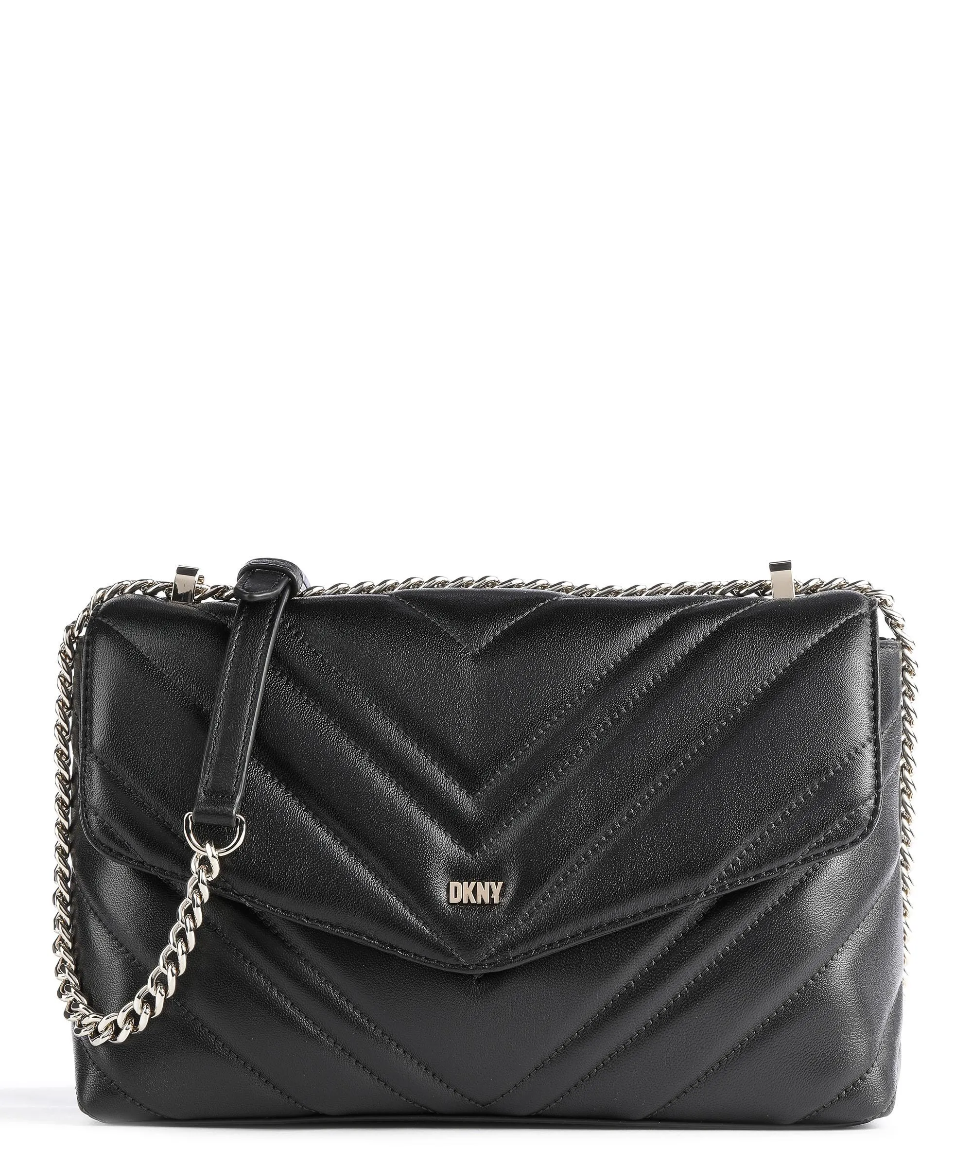  DKNY Madison Borsa a spalla cuoio di agnello nero  
