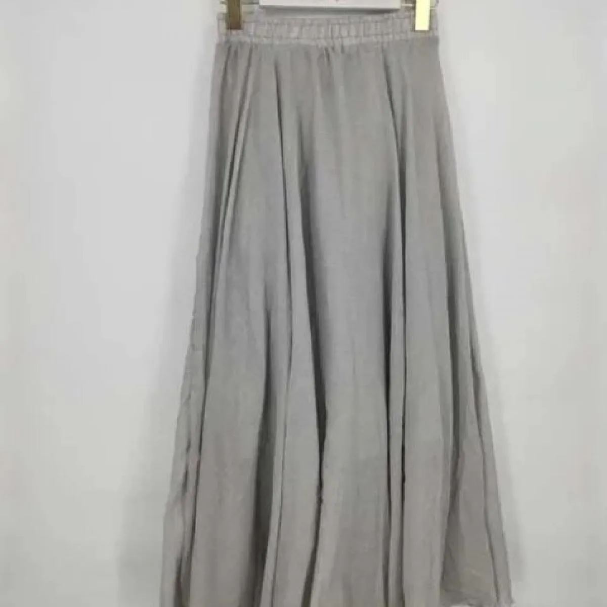 Dropshipping Gonna estiva da donna Gonna lunga vintage in cotone di lino Elastico in vita Boho Gonne maxi rosa beige Faldas Saia