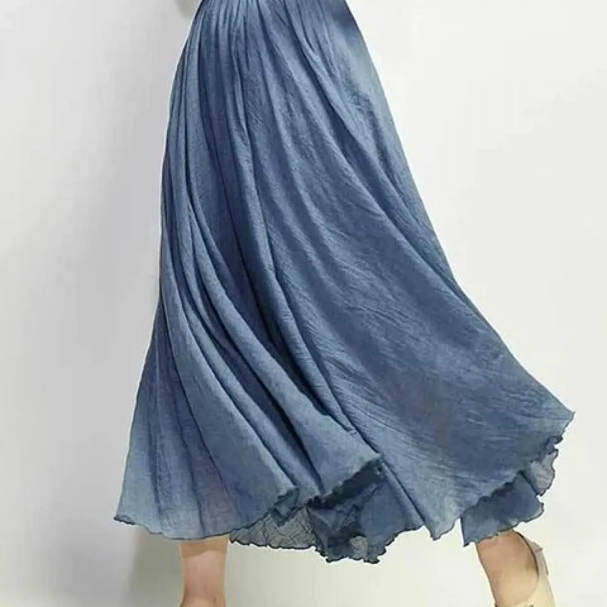Dropshipping Gonna estiva da donna Gonna lunga vintage in cotone di lino Elastico in vita Boho Gonne maxi rosa beige Faldas Saia