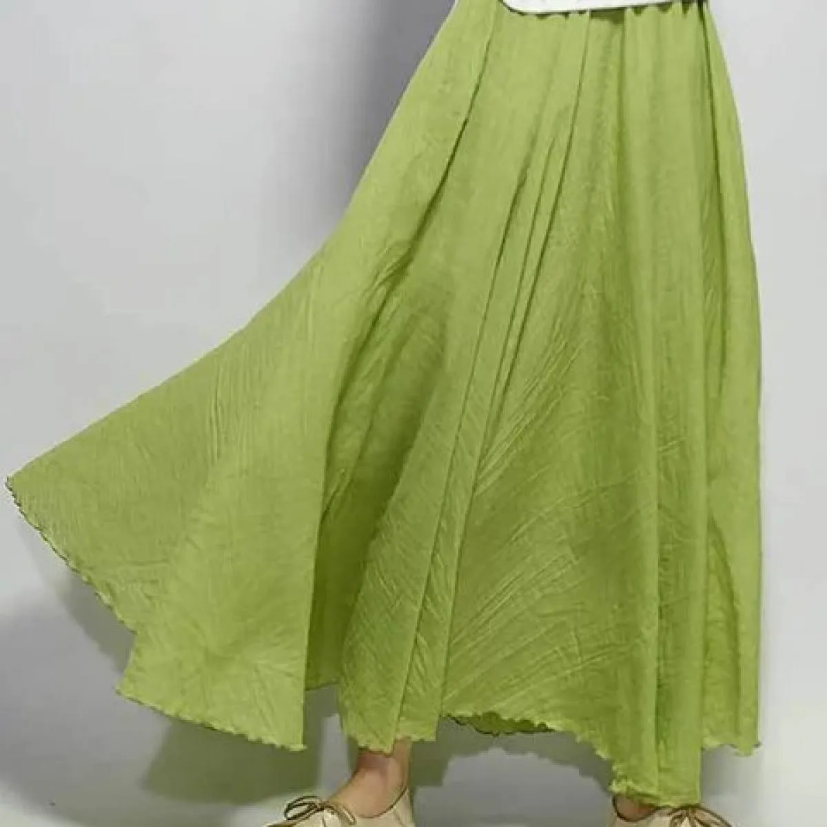 Dropshipping Gonna estiva da donna Gonna lunga vintage in cotone di lino Elastico in vita Boho Gonne maxi rosa beige Faldas Saia