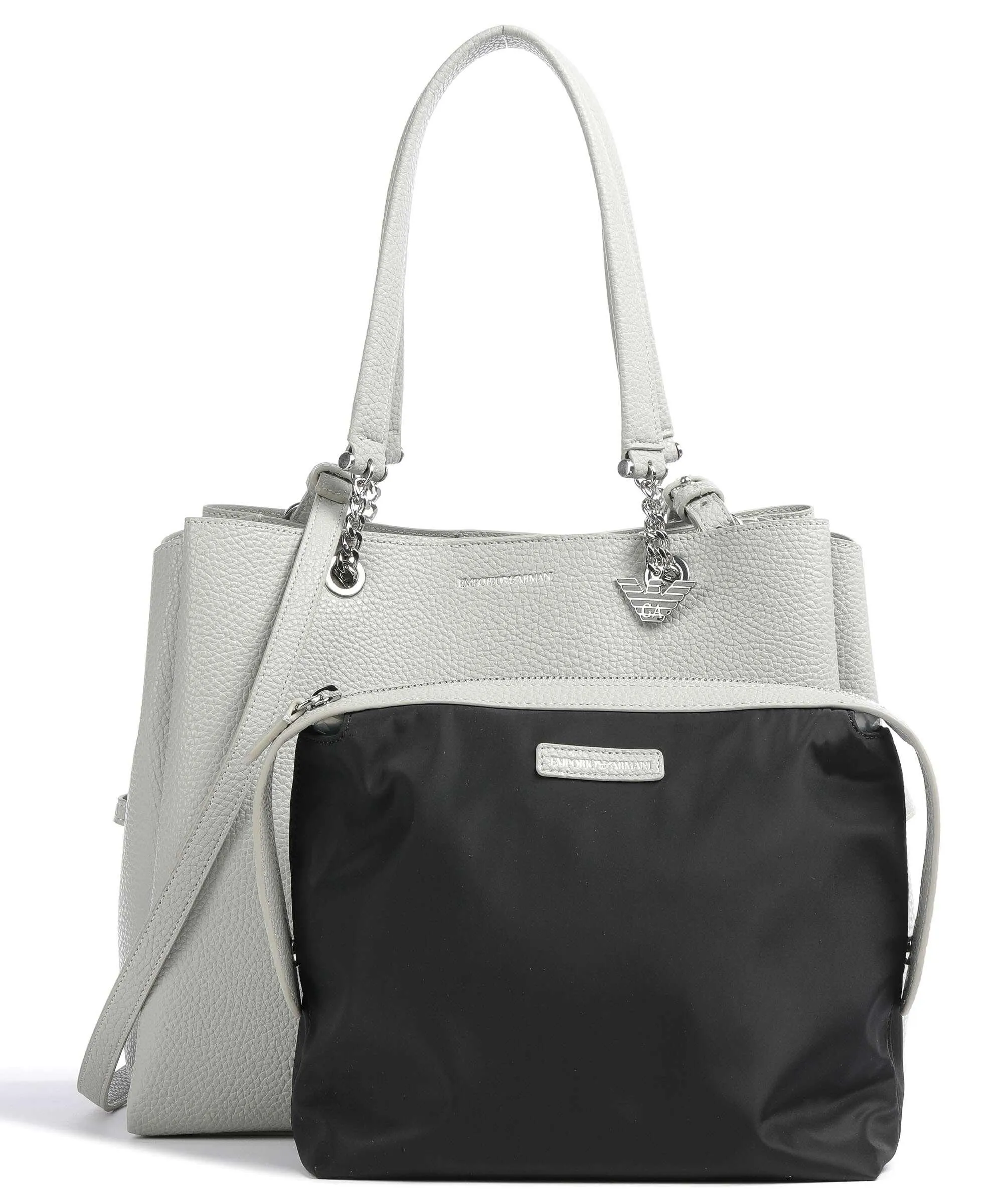  Emporio Armani Annie Borsa shopper pelle sintetica grigio  