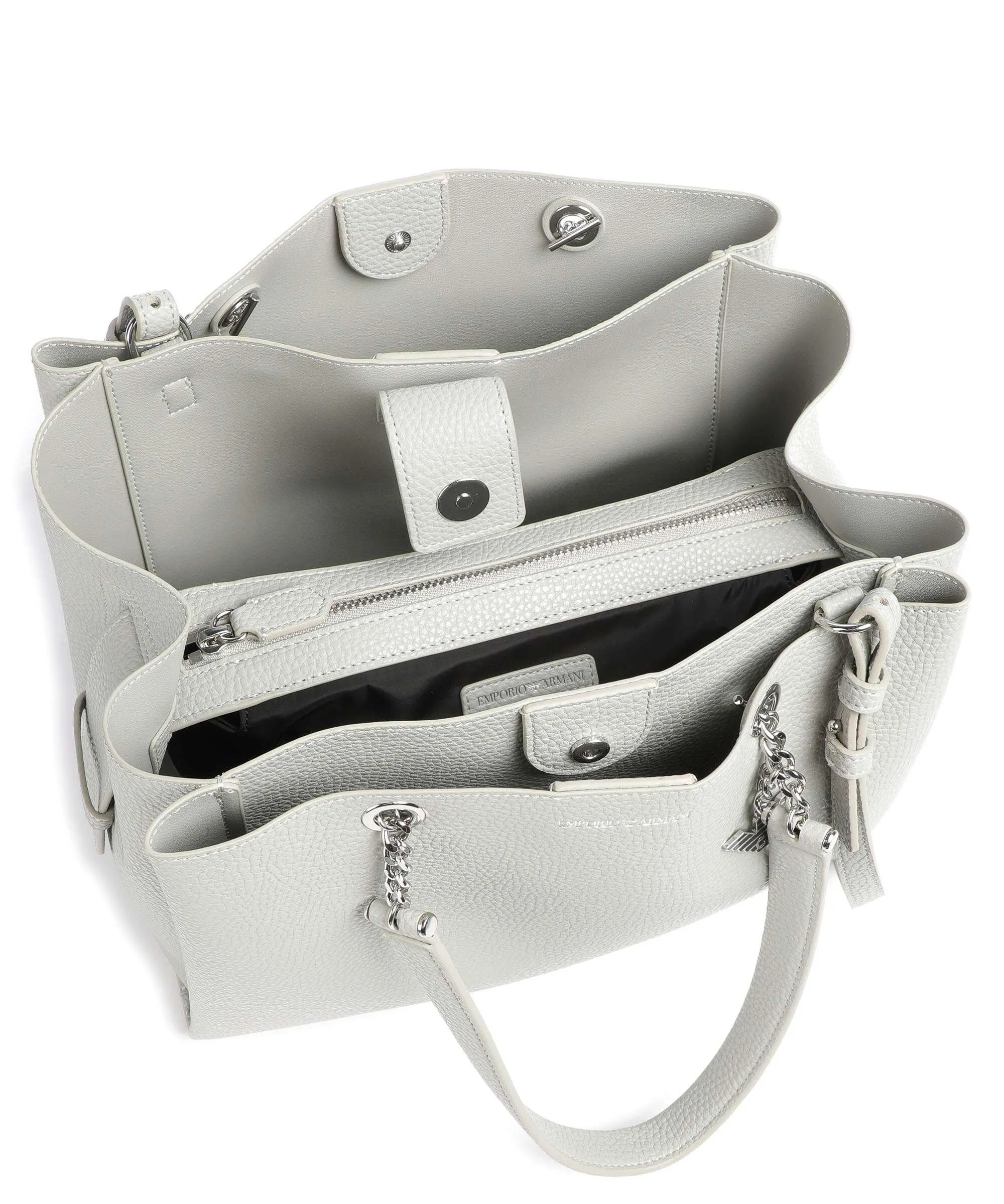  Emporio Armani Annie Borsa shopper pelle sintetica grigio  