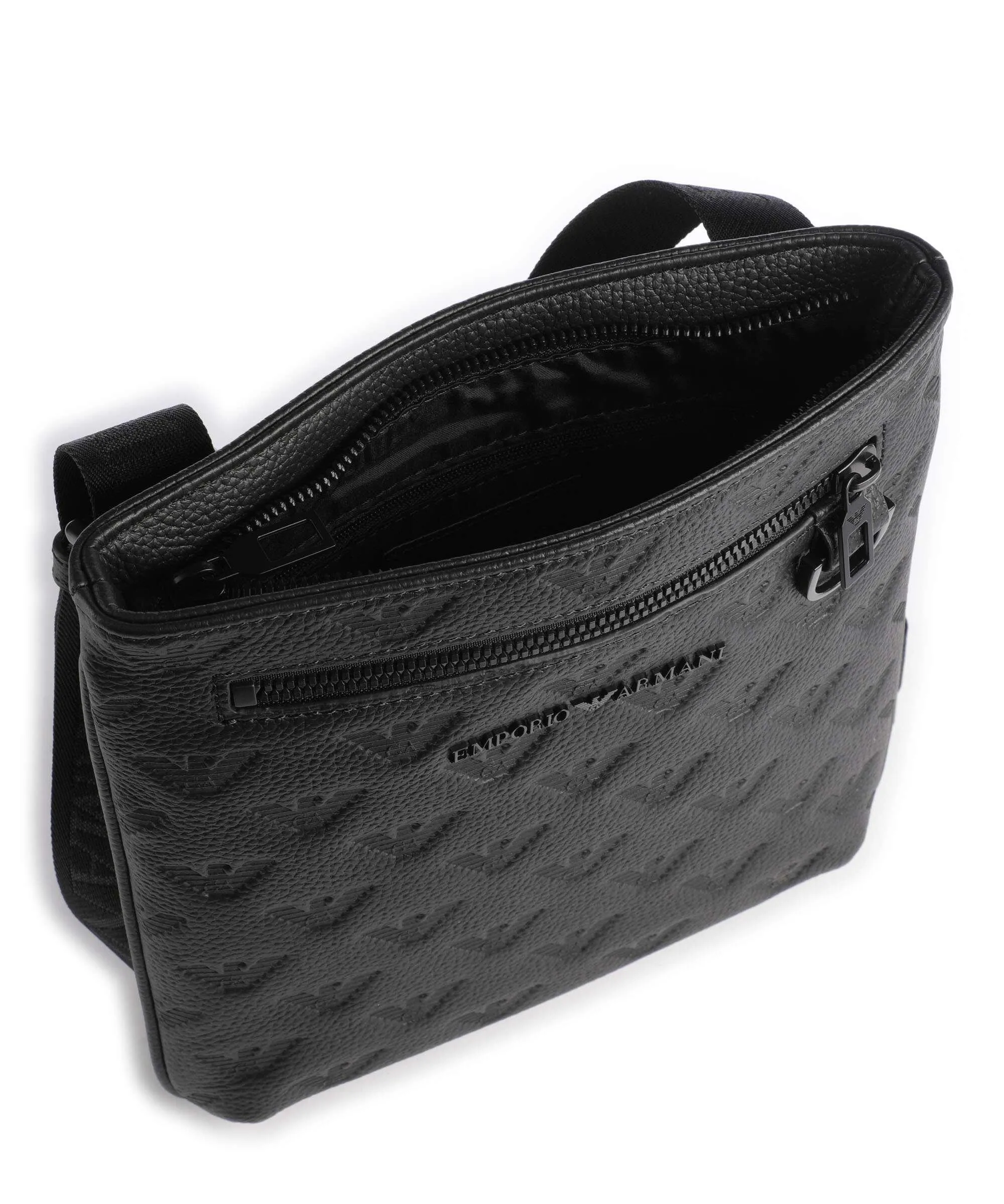  Emporio Armani New Minorca Borsa a tracolla pelle di vacchetta grana nero  