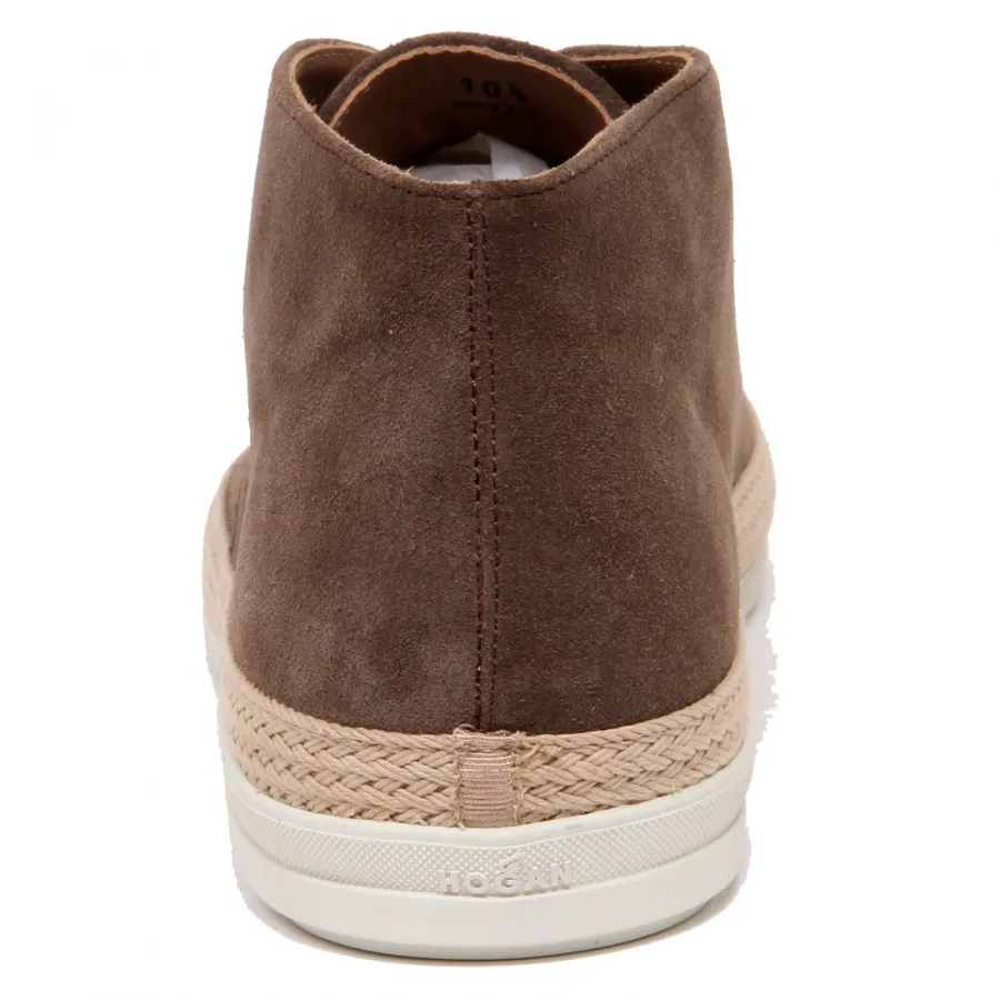 F5982 polacchino uomo light brown HOGAN H358 scarpe suede boot shoe man
