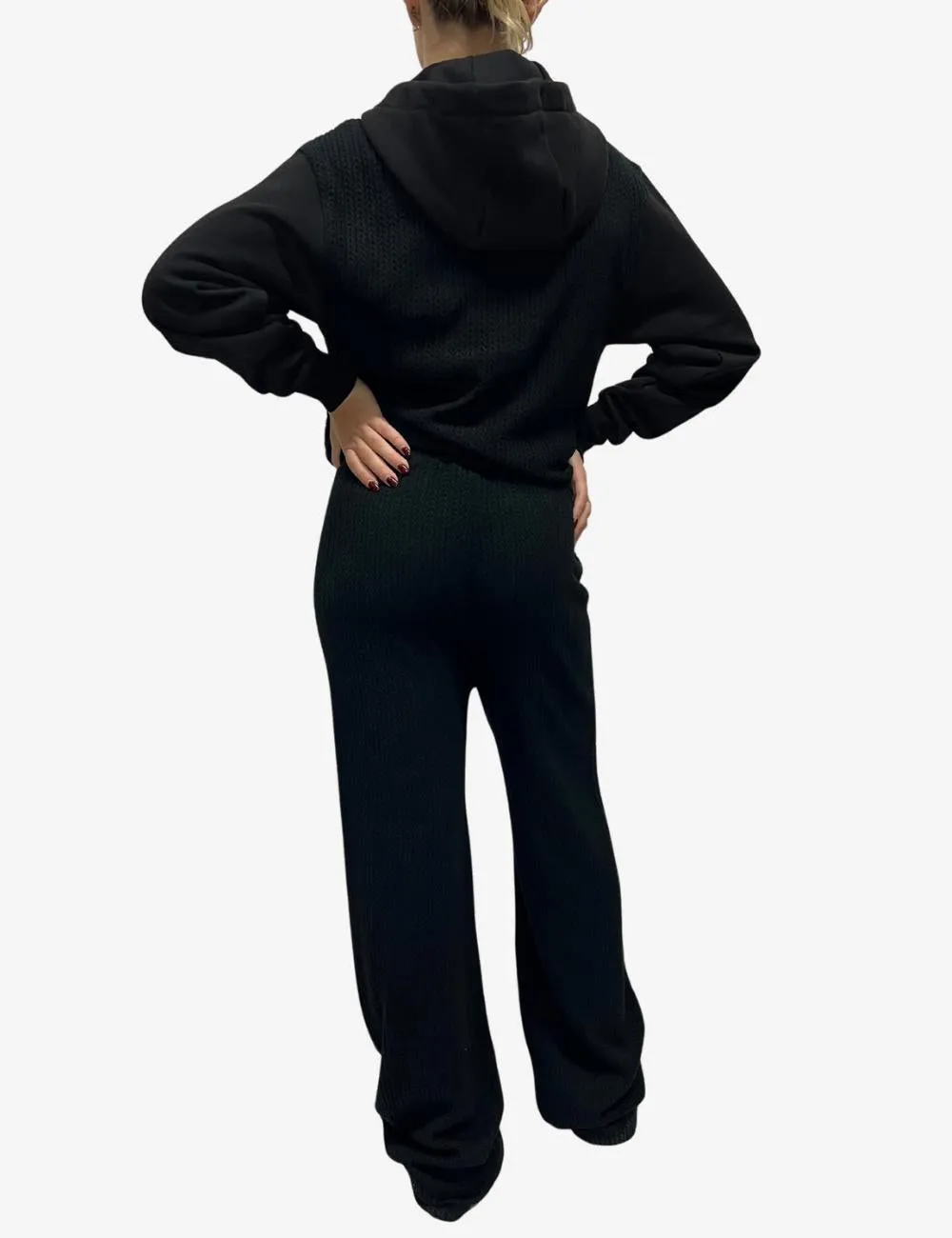 Felpa Colmar full zip con cappuccio in maglia intrecciata donna