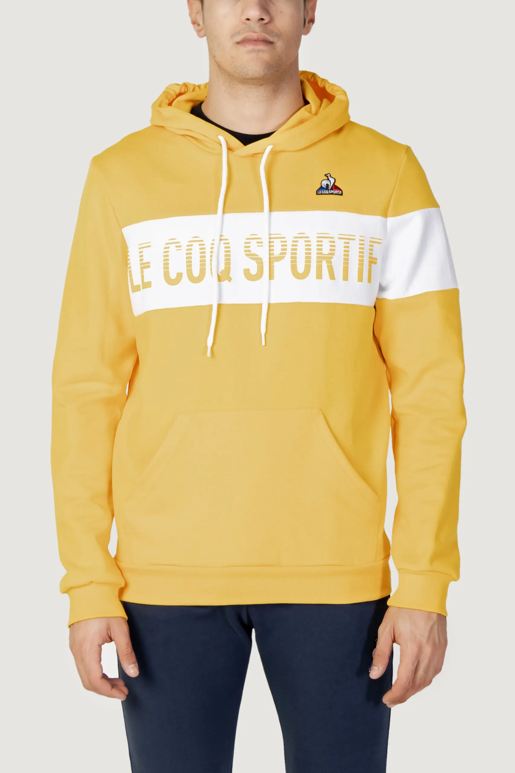Felpa con cappuccio LE COQ SPORTIF bah hoody Giallo