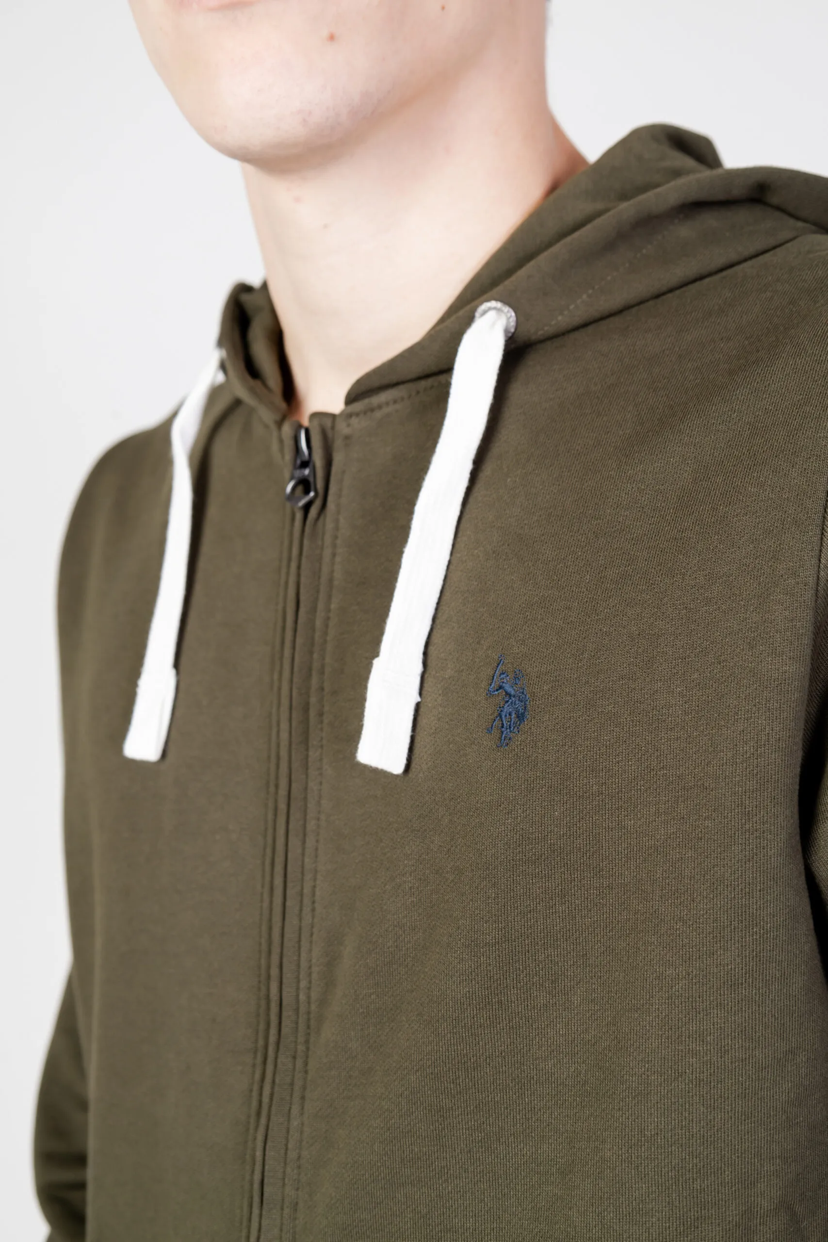 Felpa con cappuccio U.s. Polo Assn. LUKE EH33 Verde Oliva