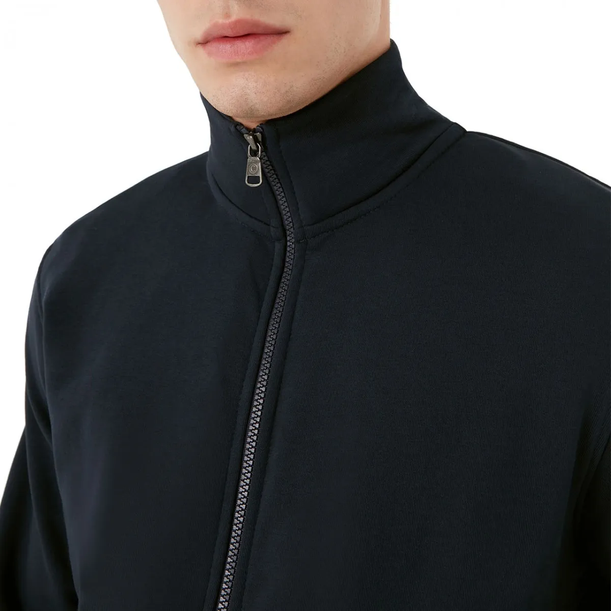 Felpa Connective Full Zip, Blu