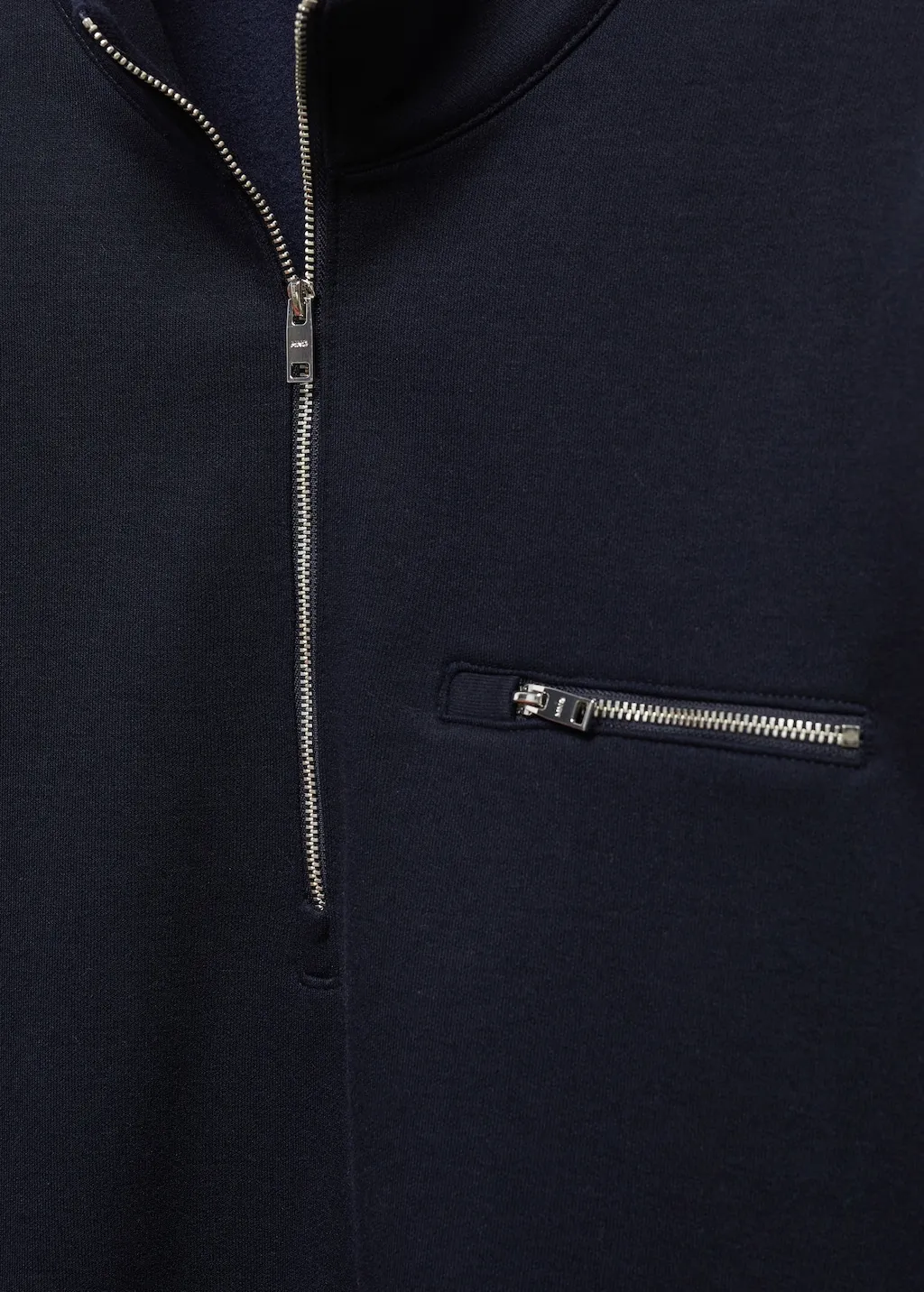 Felpa cotone collo zip
